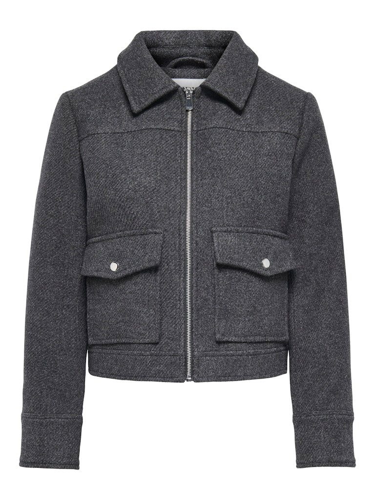 JDY Steppjacke JDYNELLY SHORT ZIP JACKET OTW HAB