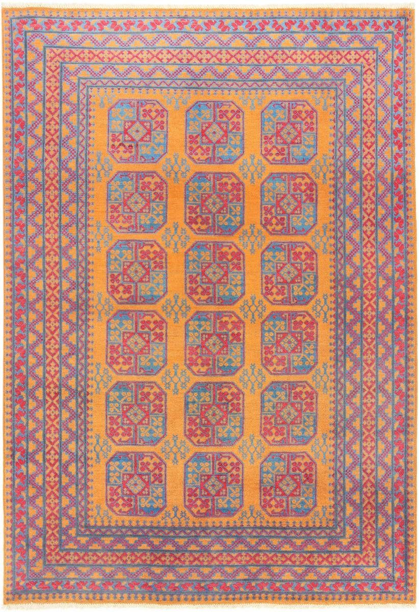 Orientteppich Afghan Akhche 201x292 Handgeknüpfter Orientteppich, Nain Trading, rechteckig, Höhe: 6 mm
