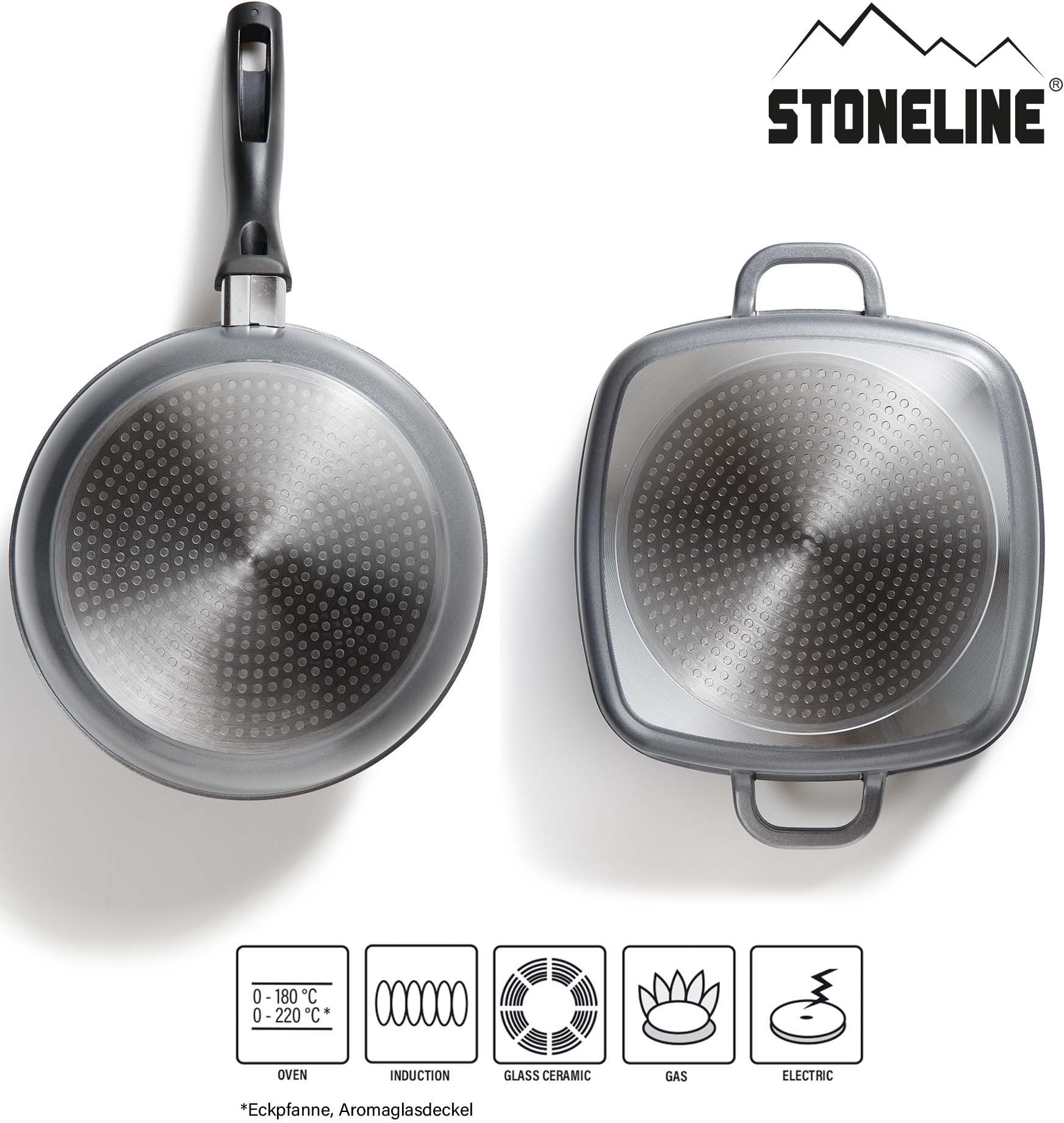 STONELINE Topf-Set, Aluminiumguss (Set, Induktion 13-tlg)