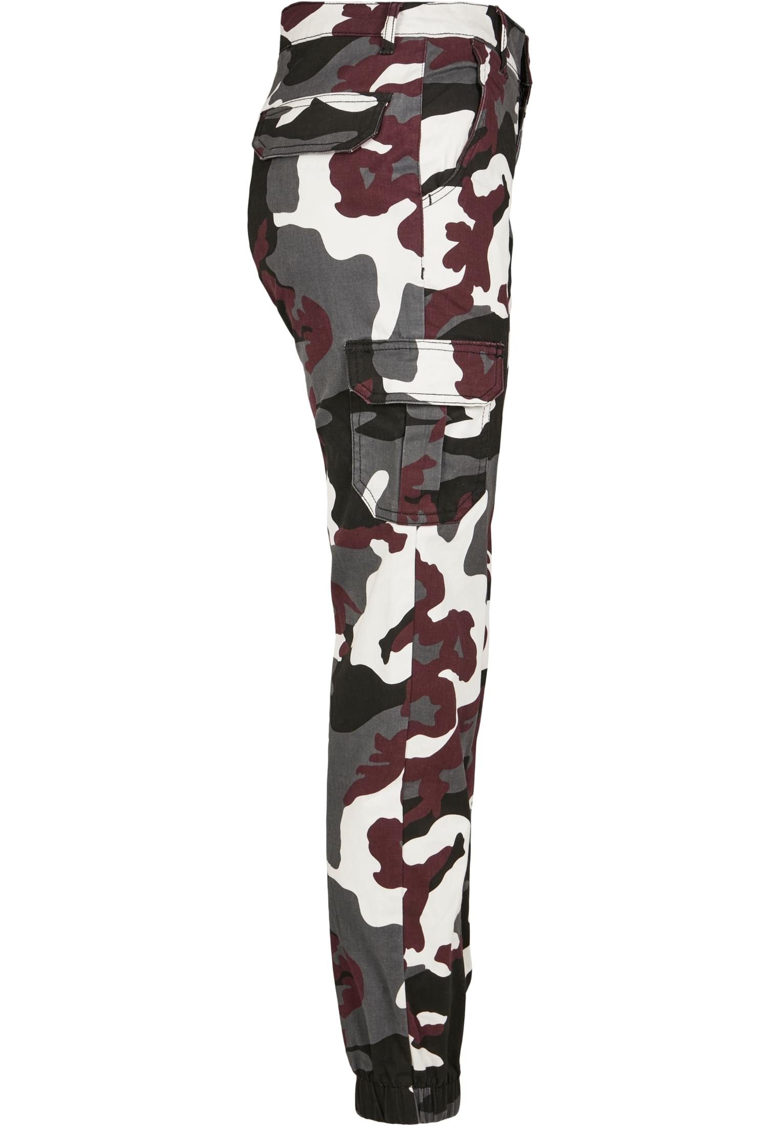 URBAN Cargo Camo Waist Pants CLASSICS Damen Ladies High (1-tlg) camo wine Cargohose