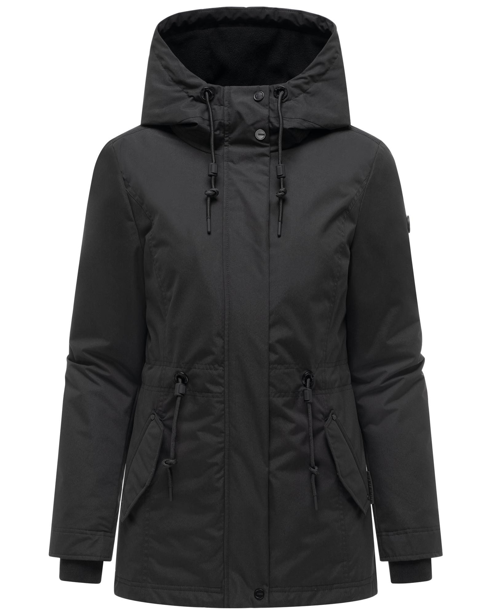 Navahoo Winterjacke Nibellaa 14 Warme Damen Jacke mit Taillenzugkordel