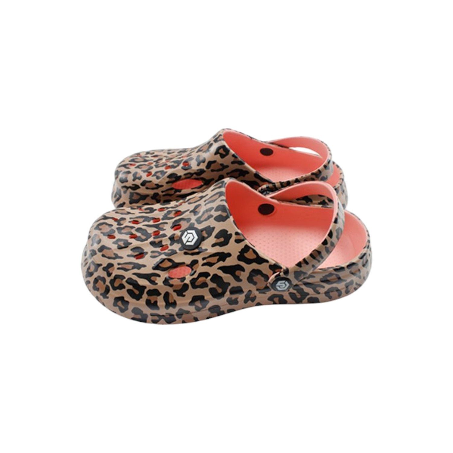 VewoTex Damen Clogs Leo » günstige Damenschuhe » Clogs mit Leoparden-Muster Clog (1 Paar, 2-tlg., 1 Paar) Sommer & Frühling Garten Schuhe mit Riemen und Cut-Outs
