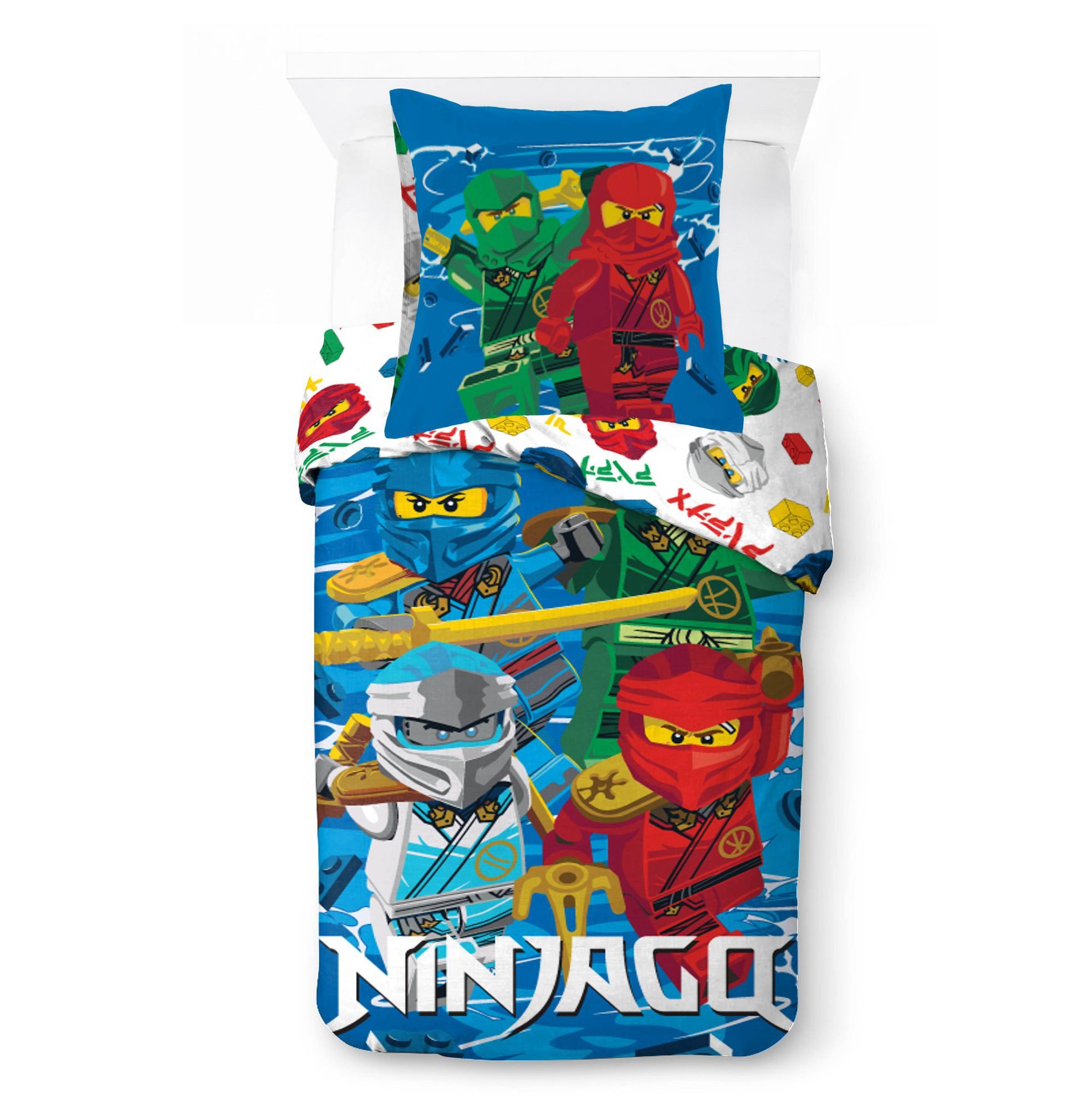 BrandMac Kinderbettwäsche Lego Ninjago Dragons Rising Bettwäsche 135x200 cm 100% Baumwolle, 2 teilig
