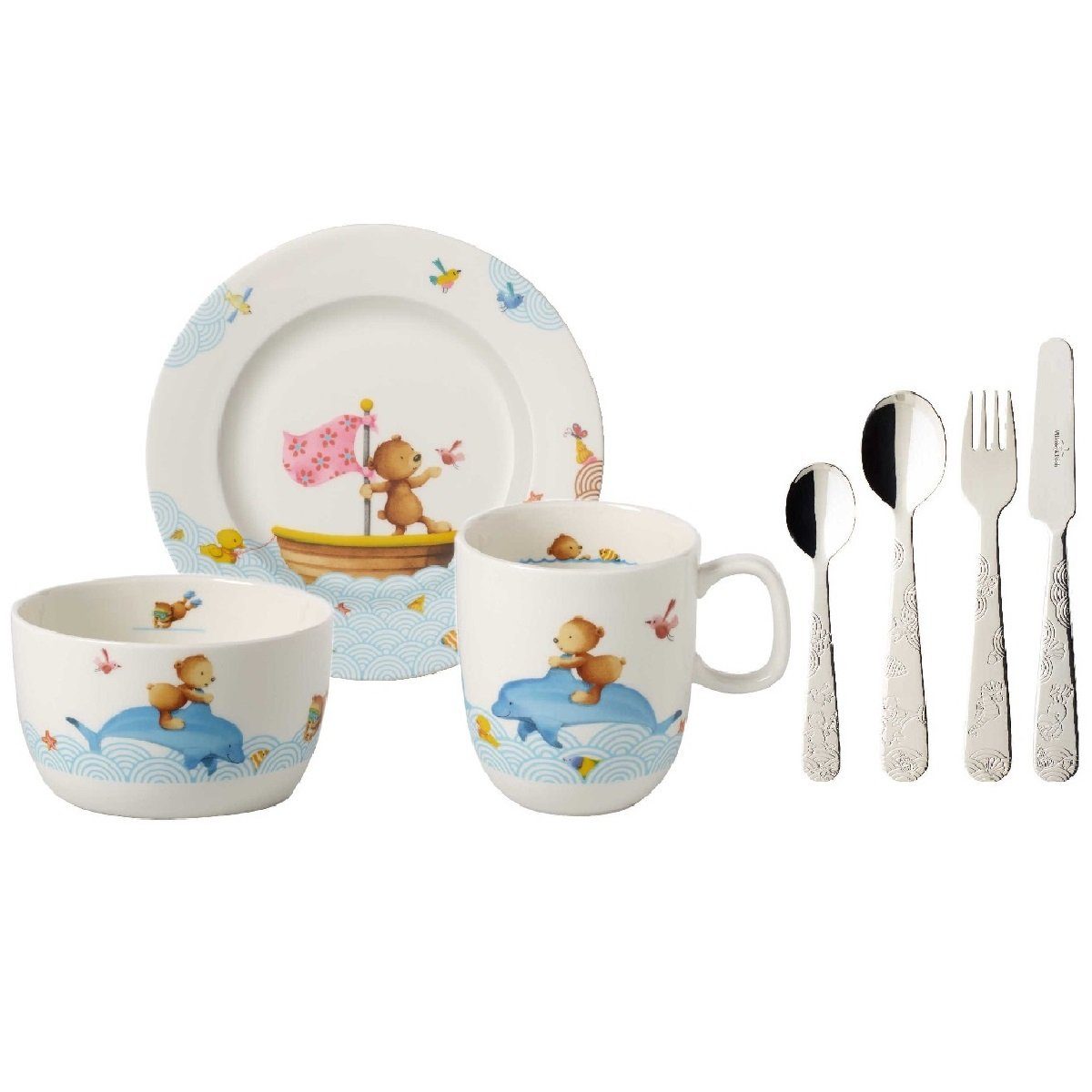 Villeroy & Boch Geschirr-Set Happy as a Bear Set 7tlg.