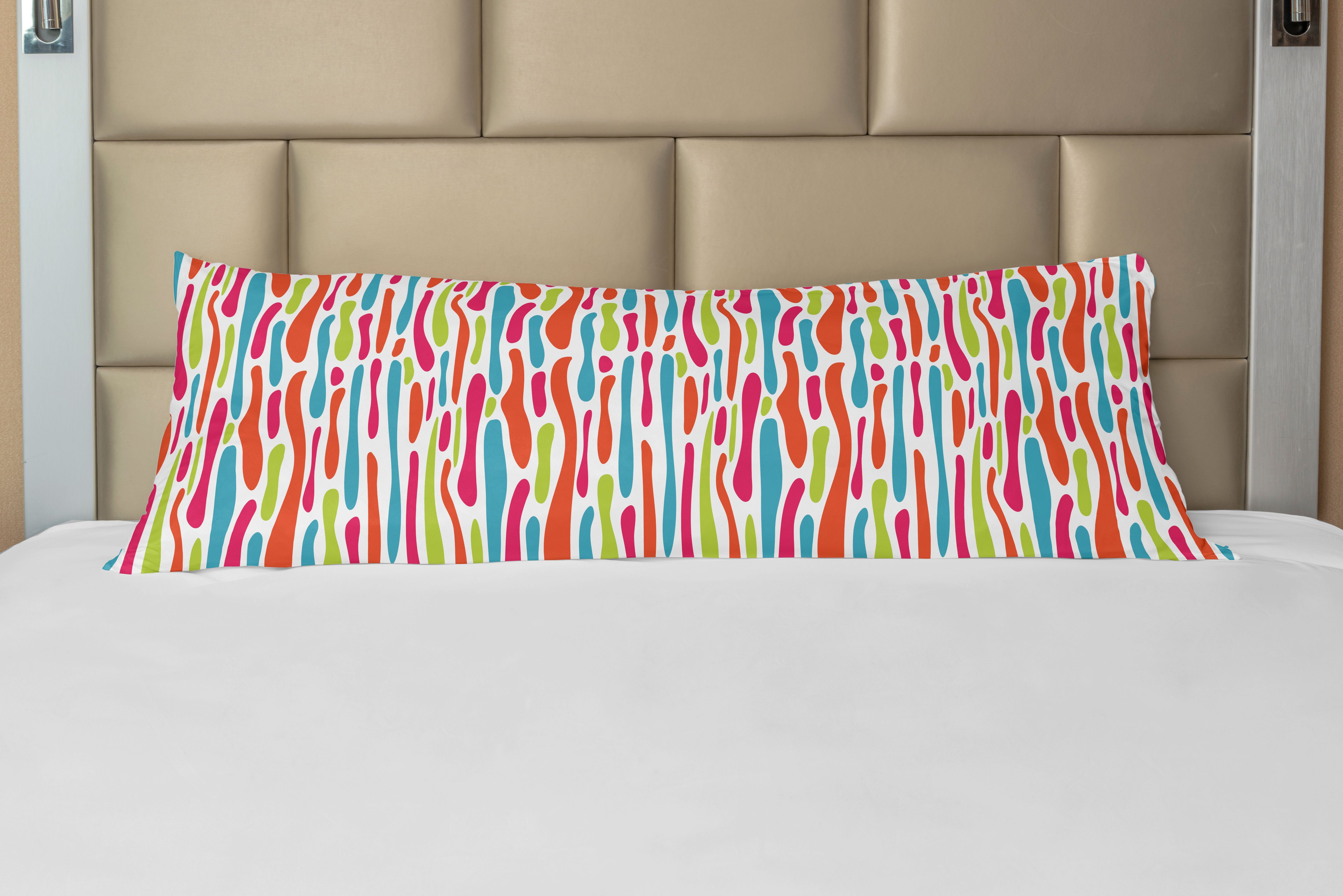 Seitenschläferkissenbezug Deko-Akzent Formlos Langer Bunt Spots Kissenbezug, Motiv Abakuhaus, Farbe