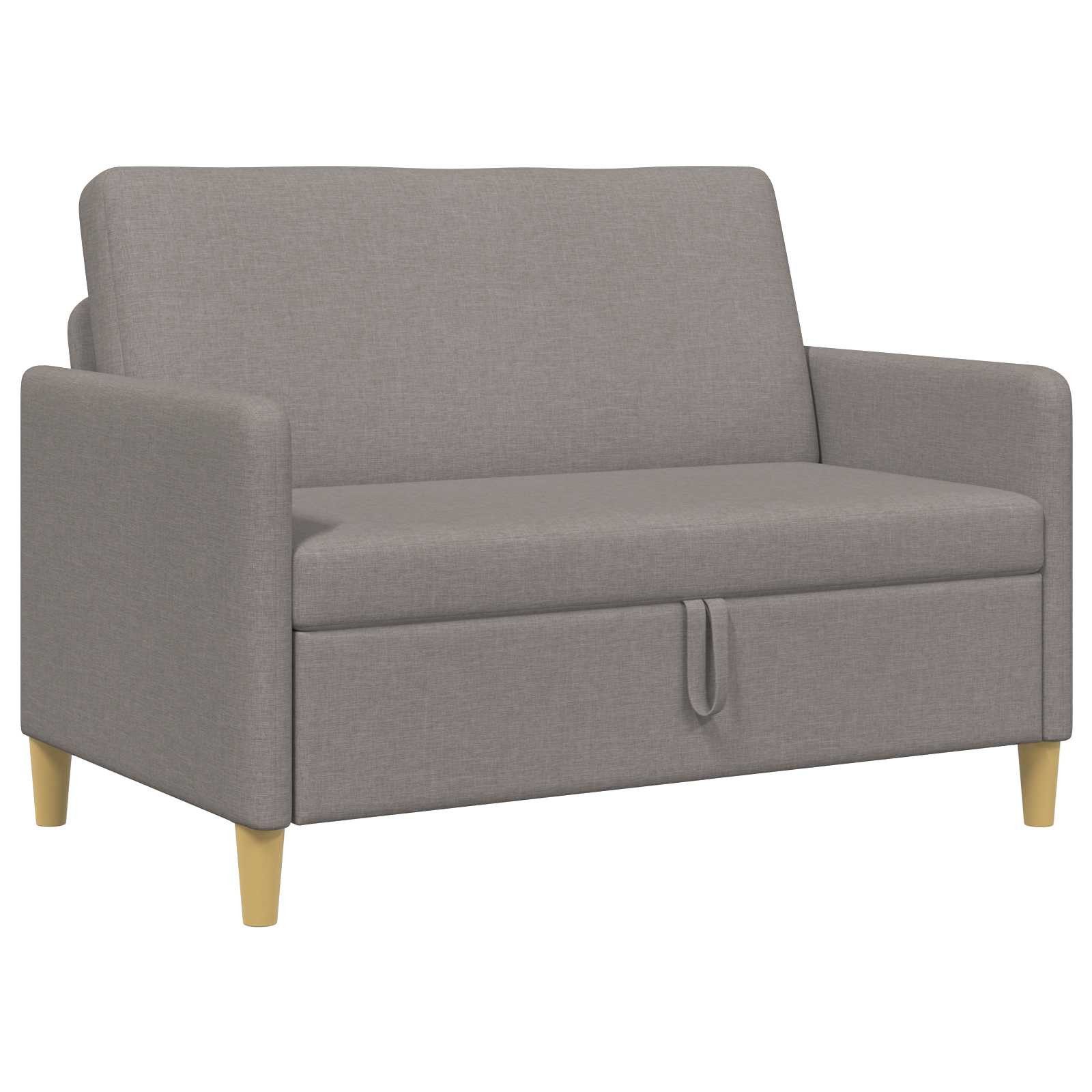 vidaXL Sofa Sofa mit Stauraum Taupe 122 x 78 x 87 cm Polyester, 1 Teile