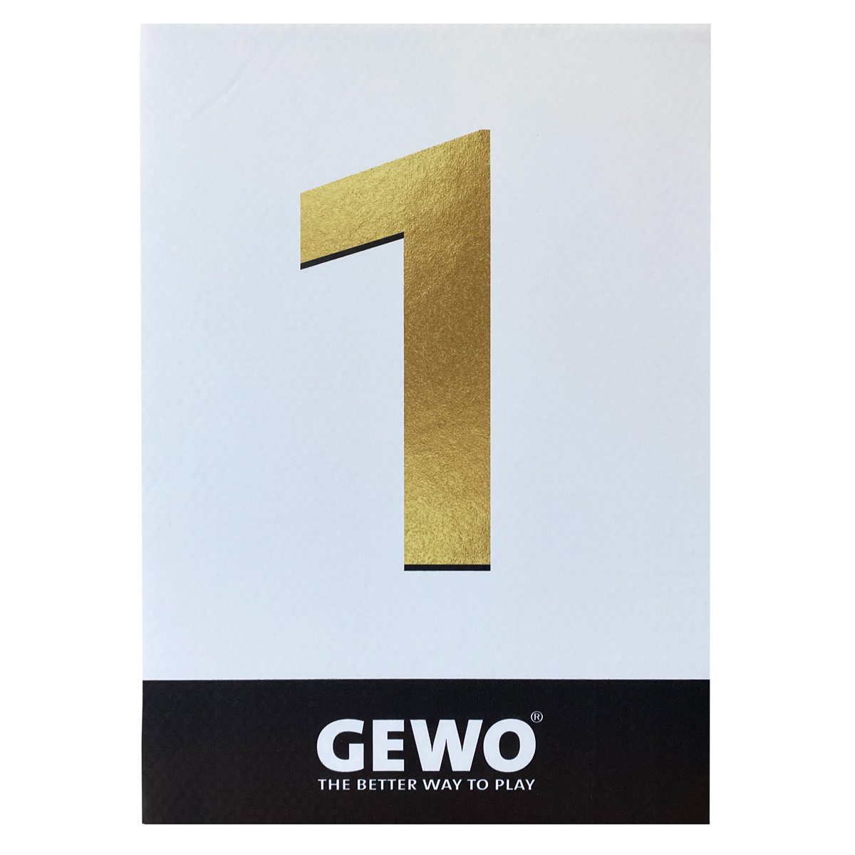 Gewo Tischtennisschläger, GEWO Platzierungstafel gold