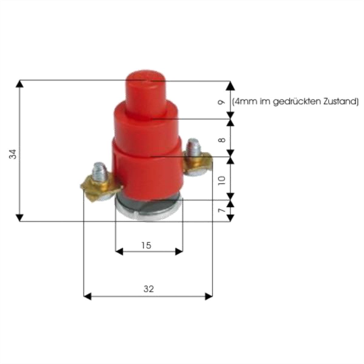 Bachmann Thermoschutzschalter 1-polig Stromadapter, 1p für Kabeltrommel, Ansprechtemperatur 56°, 900.180