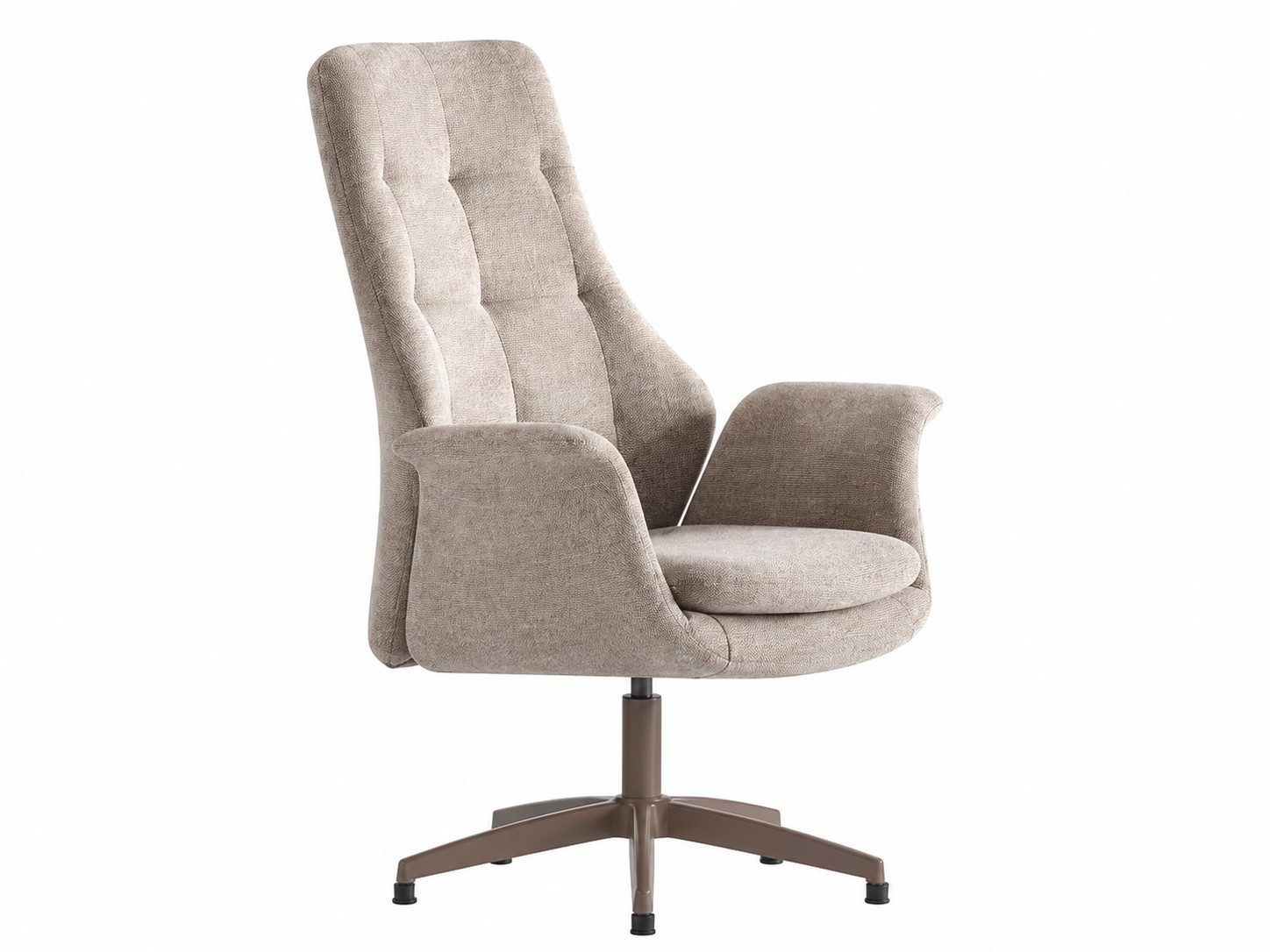 Xlmoebel Chefsessel Stuhl Beige Robust Metallgestell Modern Minimalistisch Konferenzstuhl