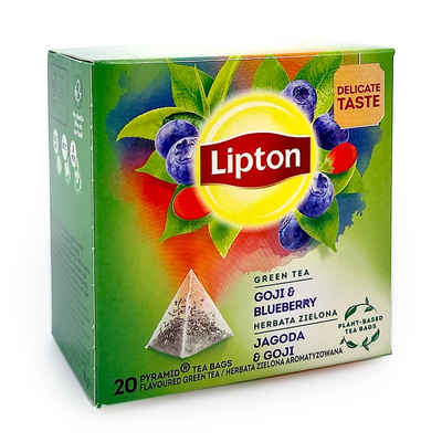 Unilever Teekanne Lipton Grüner Tee Goji & Blueberry, 20er Pack