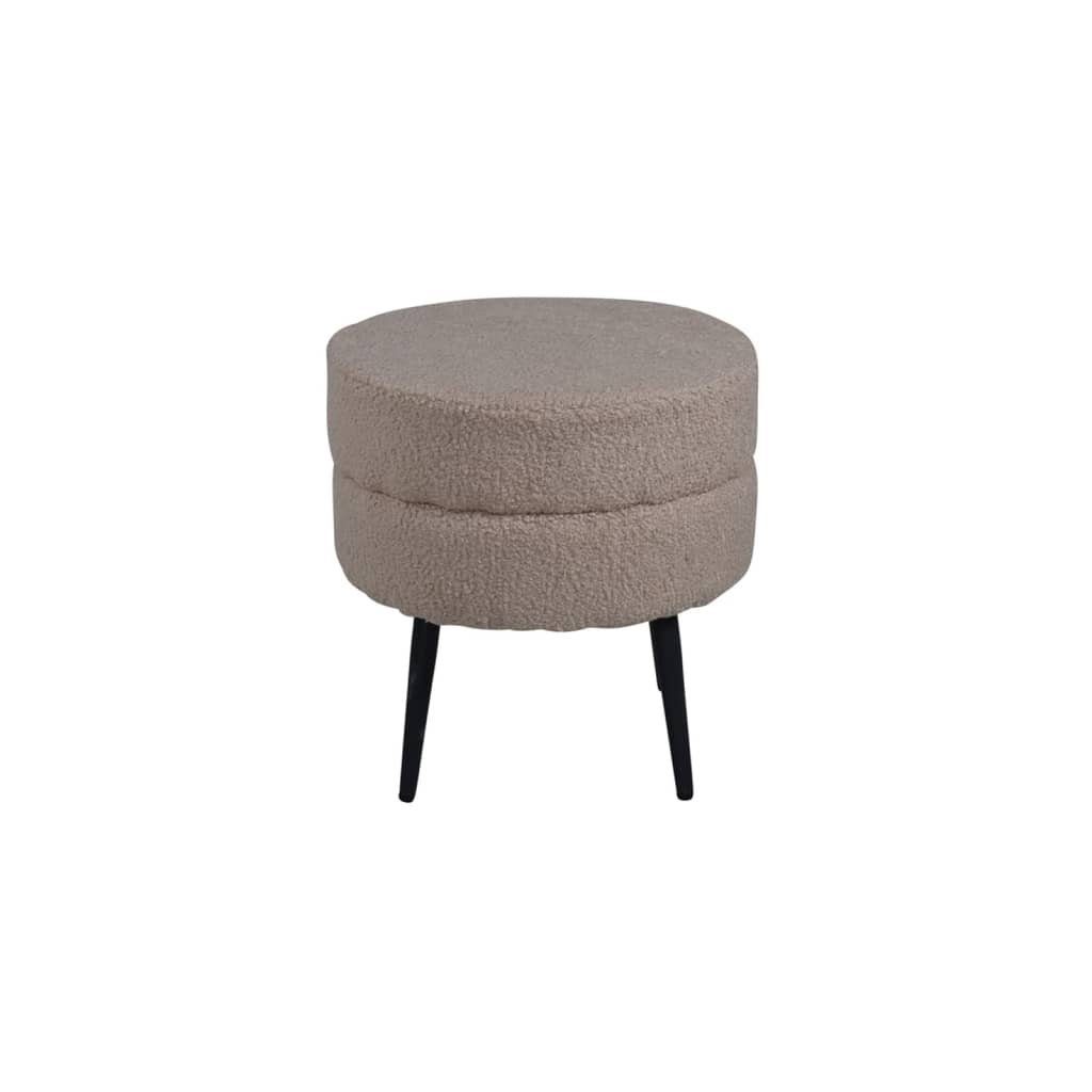 ebuy24 cm Home und Teddy 40x40x40 St) (1 Hocker Schwarz Polsterhocker Beige Venture Pot