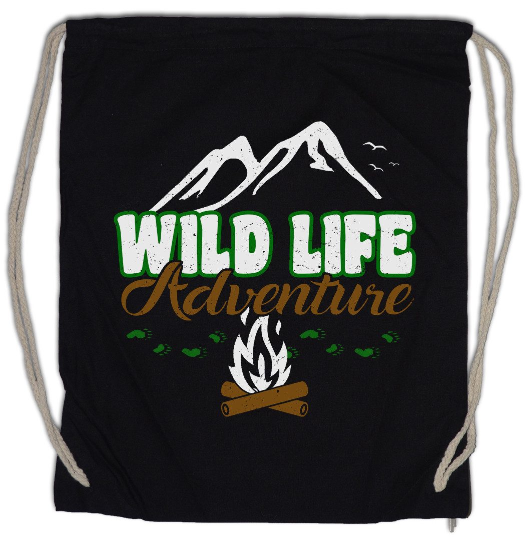Turnbeutel Wild Life Adventure Logo Turnbeutel Outdoor Trekking Wandern Camping