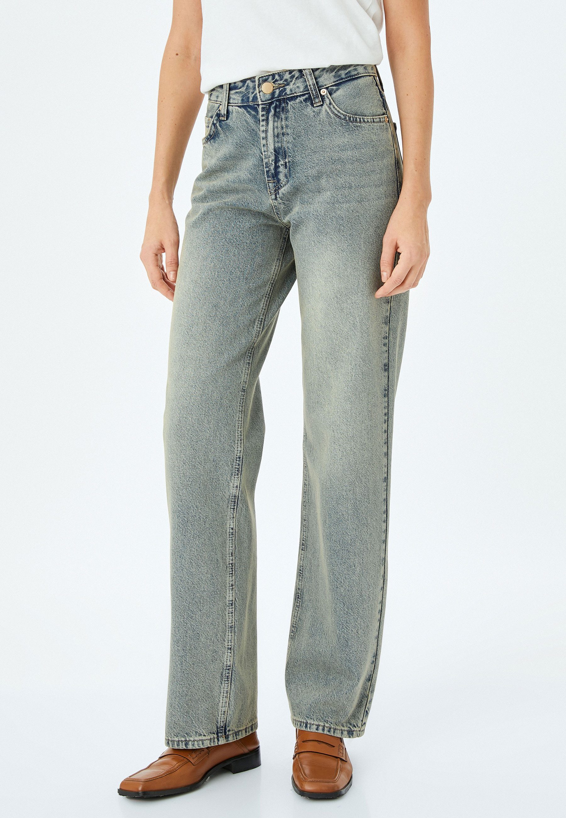 Koton 3/4-Jeans Denim Straight Straight-Jeans