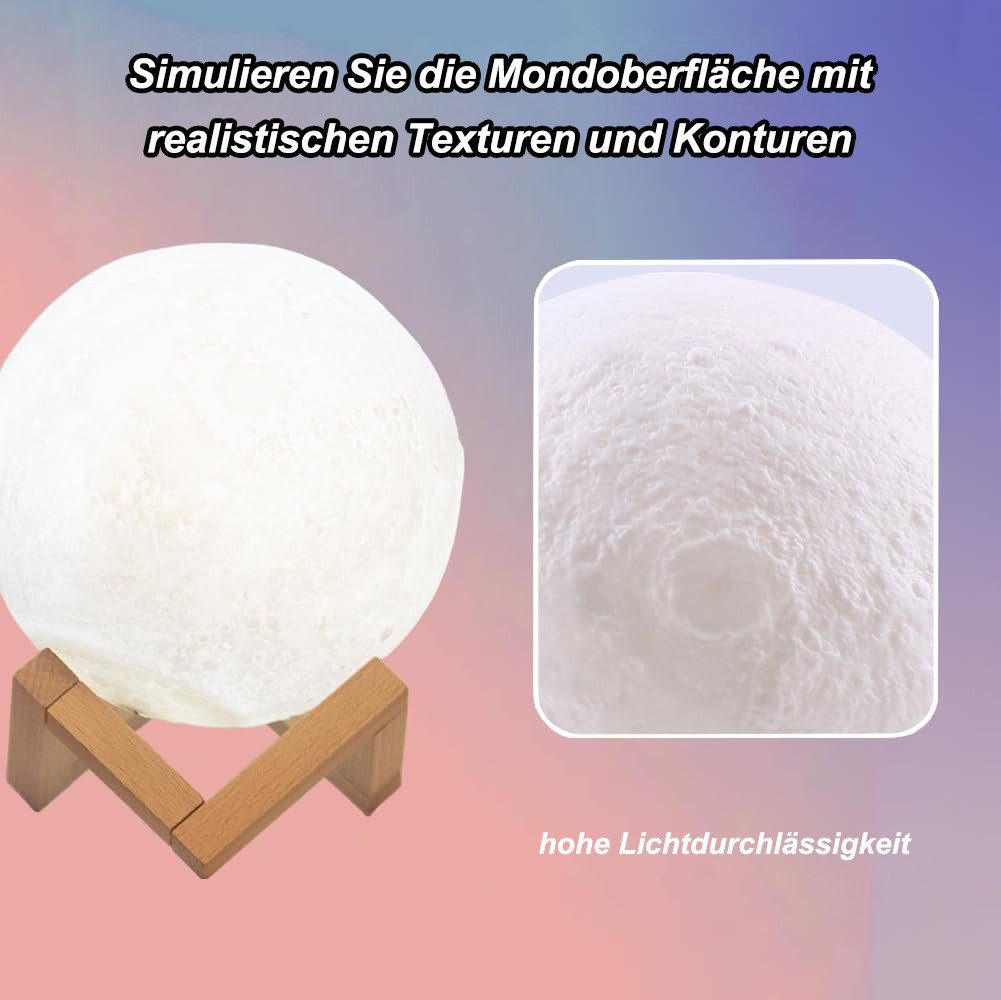 SinLaw LED Nachtlicht LED Nachtlicht DIY Planet Lampe, Mondlampe Malerei Kit, Mond-Nachtlampe, Basteln