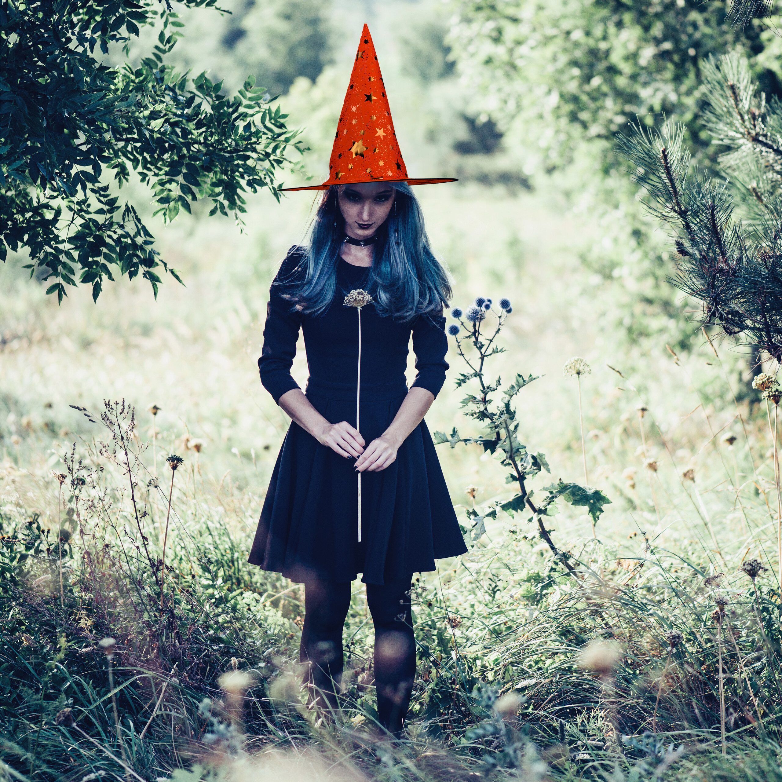 relaxdays Zauberer-Kostüm Zauberhut 6er Set