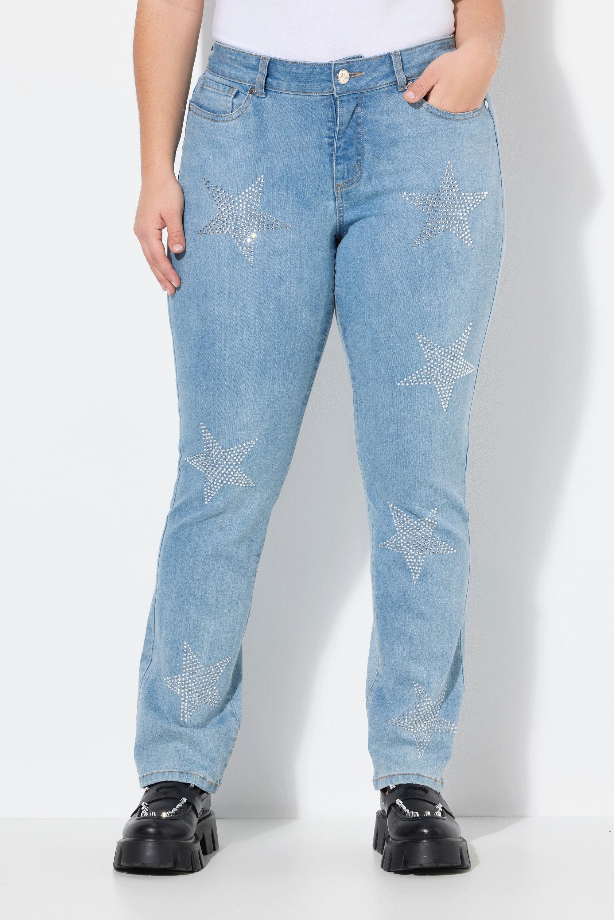 Angel of Style Regular-fit-Jeans Jeans Straight Fit Sterne 5-Pocket günstig online kaufen
