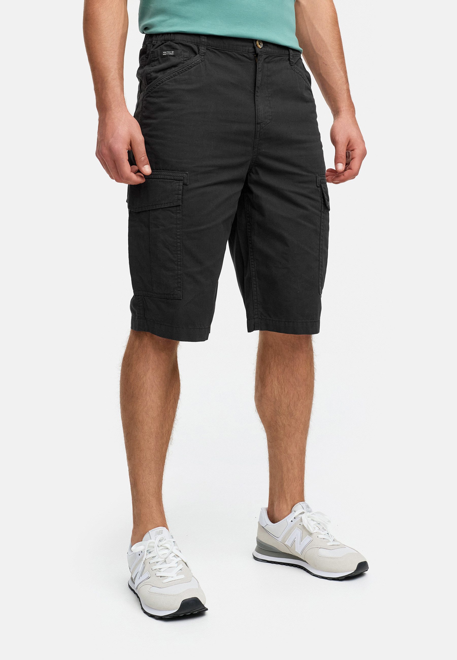 Indicode Cargoshorts Herren INNadim Cargoshorts aus Baumwolle mit elastischen Einsätzen am Bund für eine flexible Passform