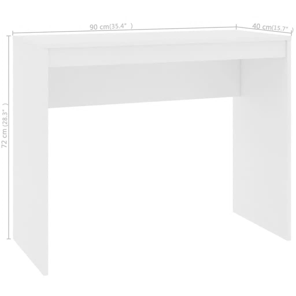 furnicato Schreibtisch Weiß 90×40×72 cm Holzwerkstoff