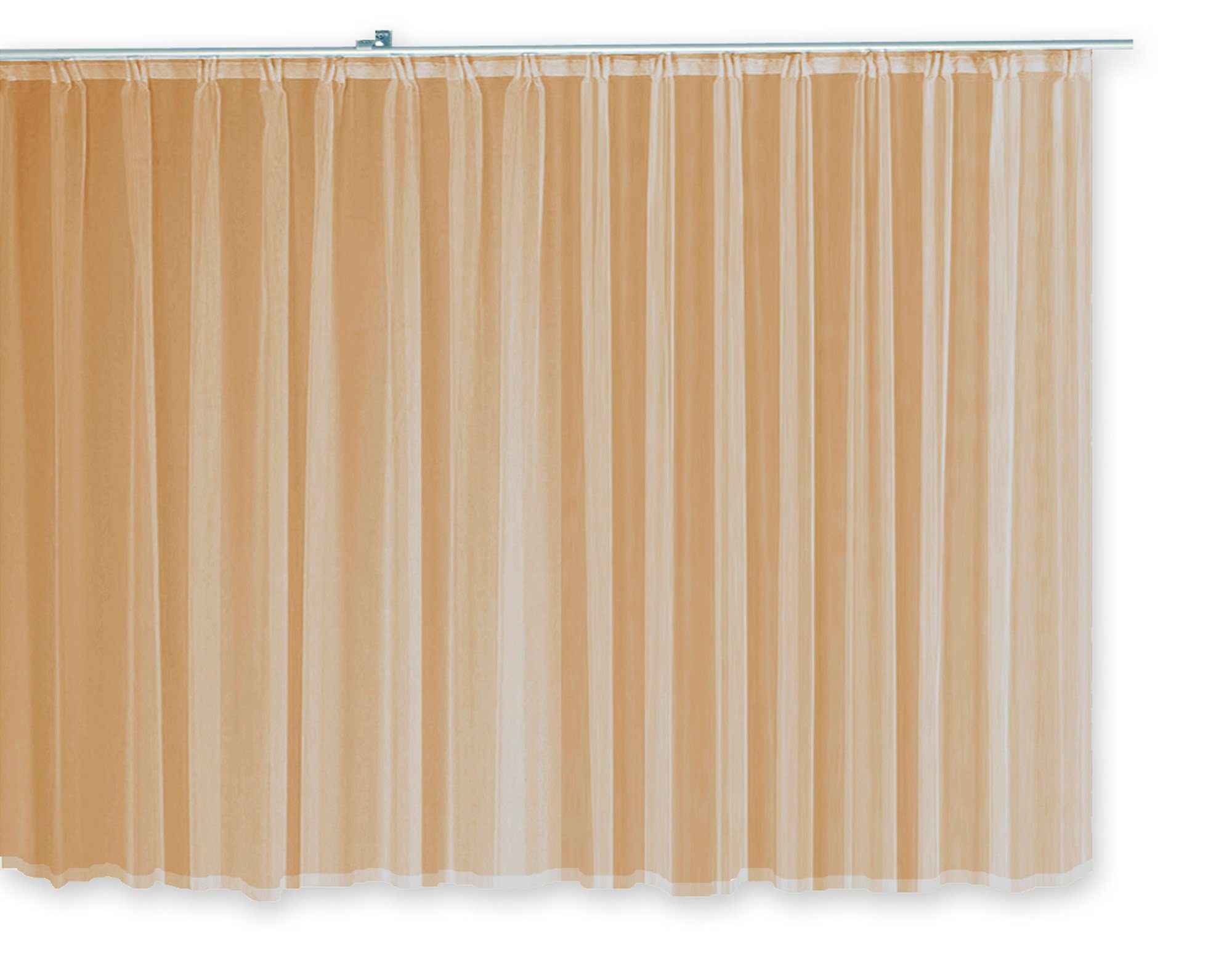 Haus und Deko Gardine Voile Gardine Emotion Dekoschal Kräuselband Faltenband 500x145 cm (1 St), Kräuselband, transparent, Polyester