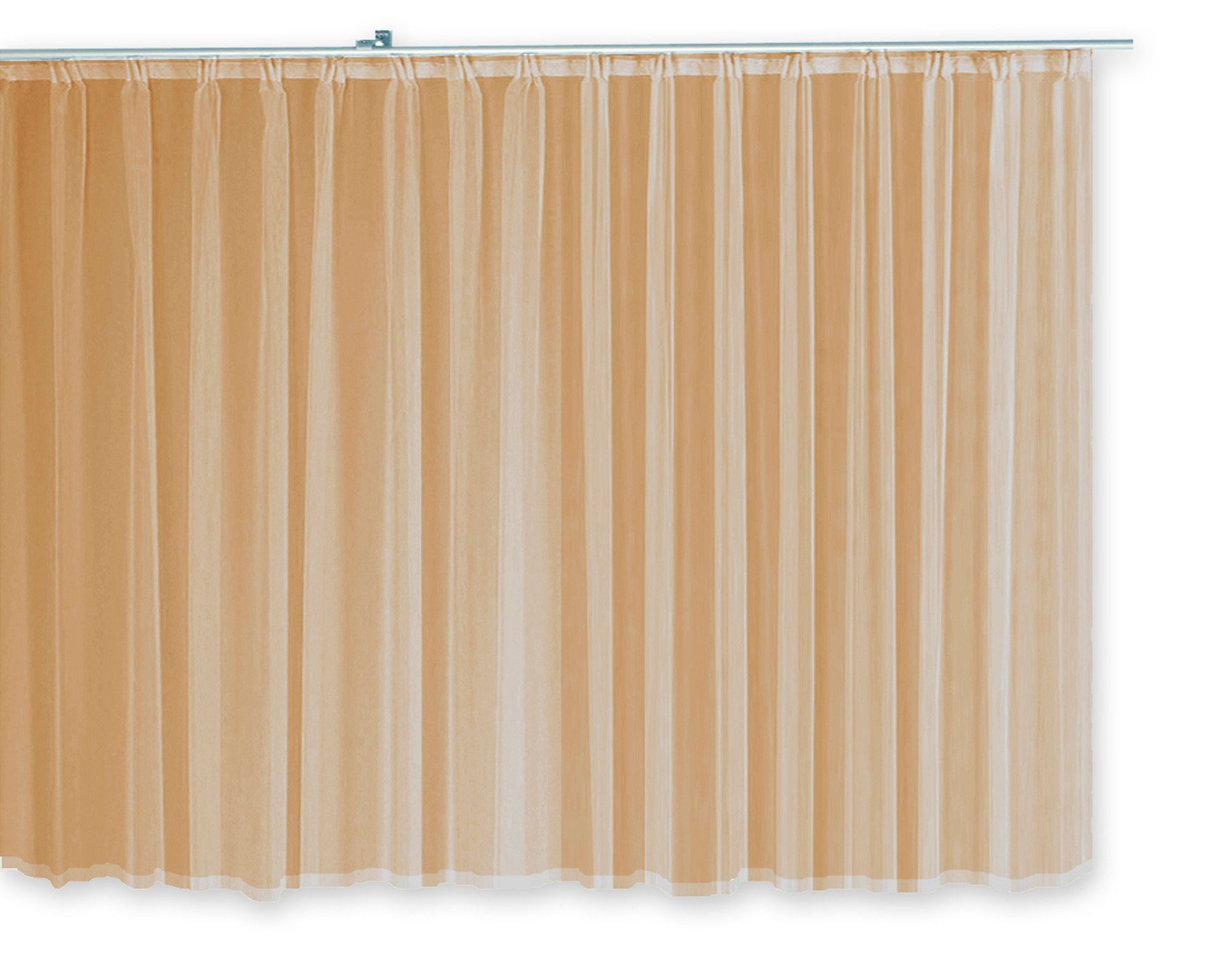 Karamell Deko, Emotion (1 und St), Gardine transparent, Dekoschal Gardine Faltenband Polyester cm, Haus 500x145 Kräuselband Kräuselband Voile