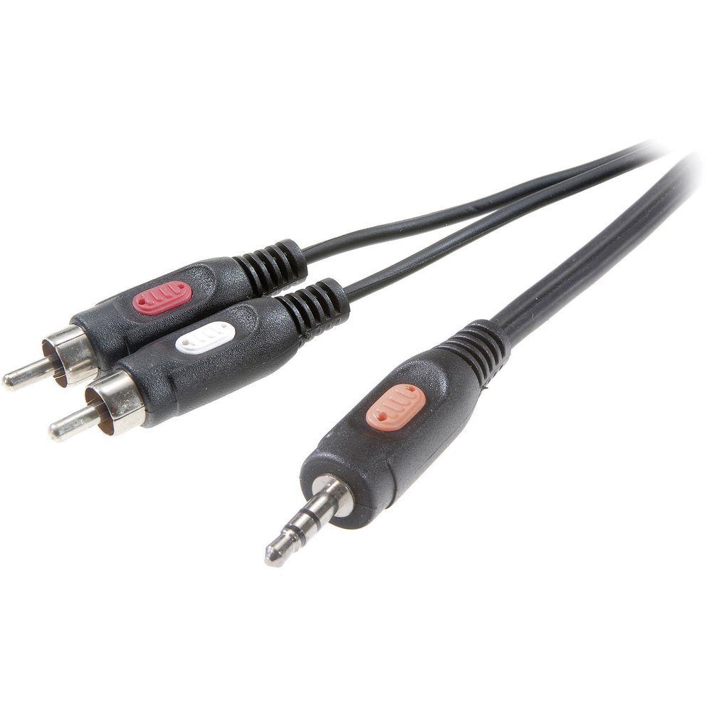 SpeaKa Professional SP-7869920 Cinch / Klinke Audio Anschlusskabel [2x Audio- & Video-Kabel