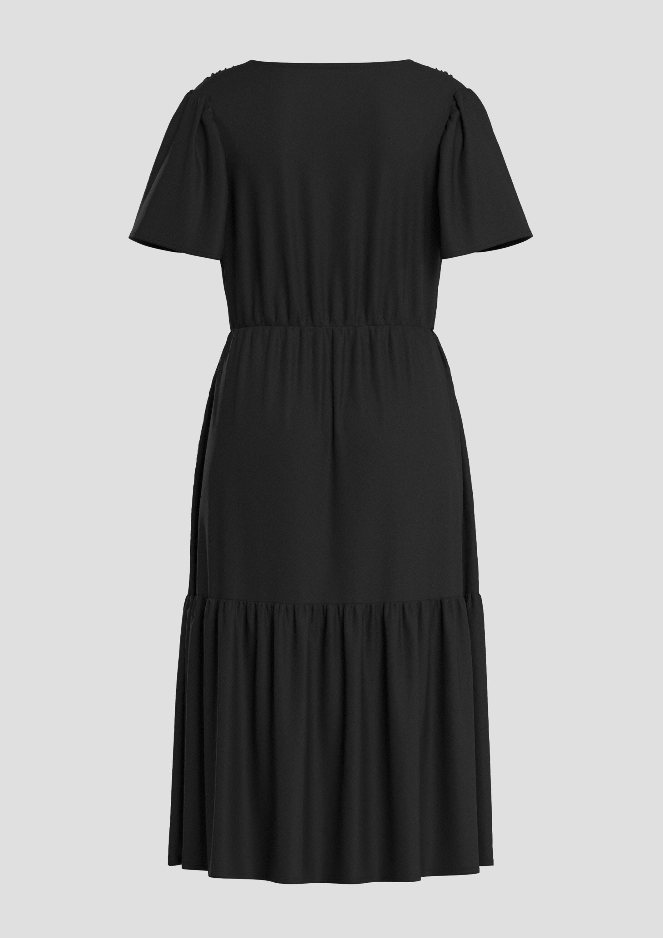 QS Midikleid Kleid Viskosekleid mit All-over-Print günstig online kaufen