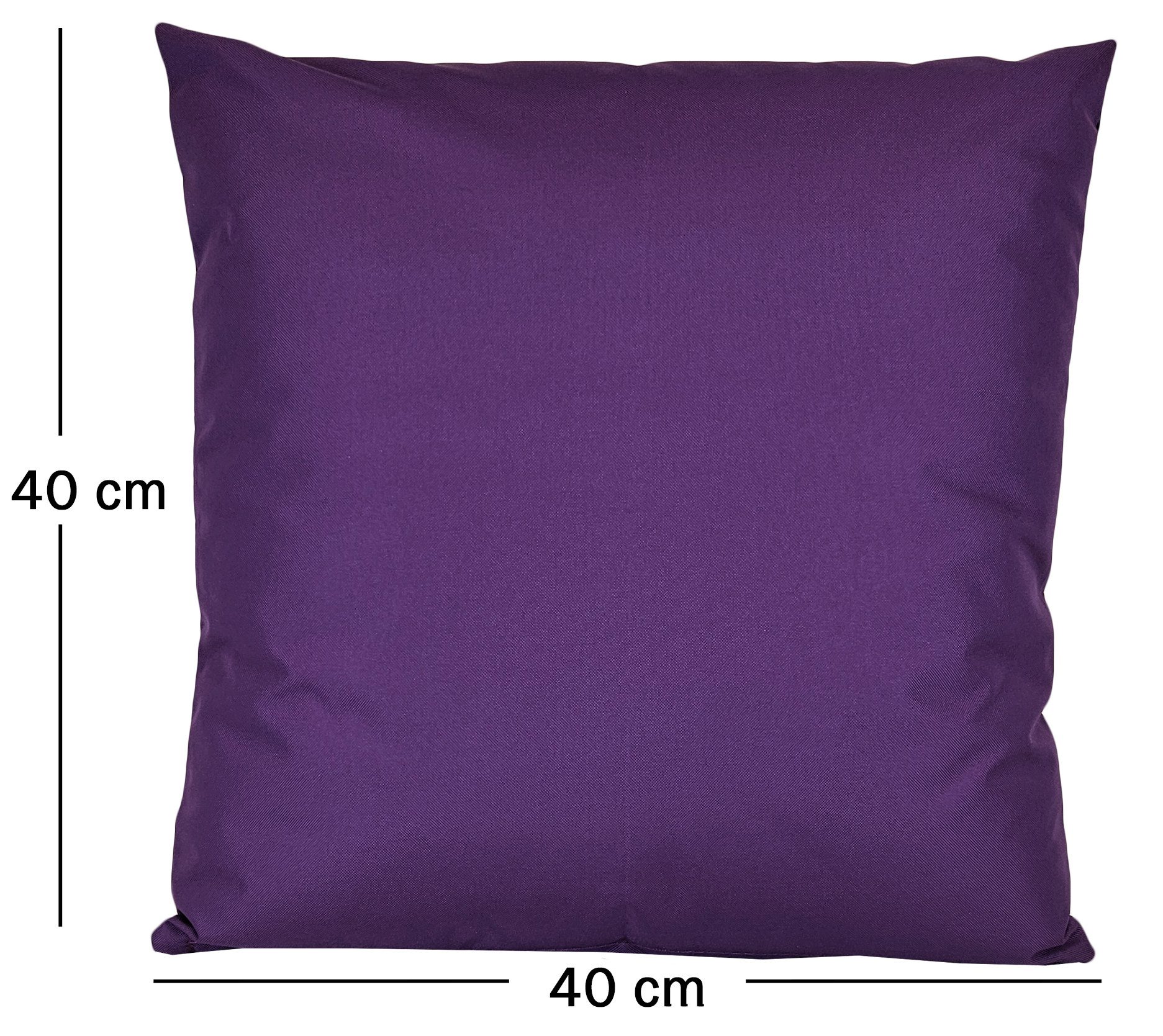 JACK Dekokissen 40x40cm Outdoor Lounge Kissen inkl. XXL Füllung Sitzkissen, starke Füllung, Robust, Strapazierfähig, Wasserabweisend, Innen&Außen