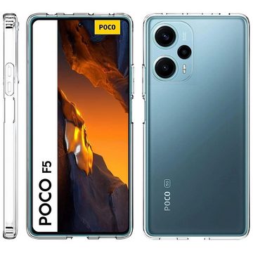 CoolGadget Handyhülle Transparent Ultra Slim Case für Xiaomi Poco F5 (5G) 6,67 Zoll, Silikon Hülle Dünne Schutzhülle für Poco F5 Hülle