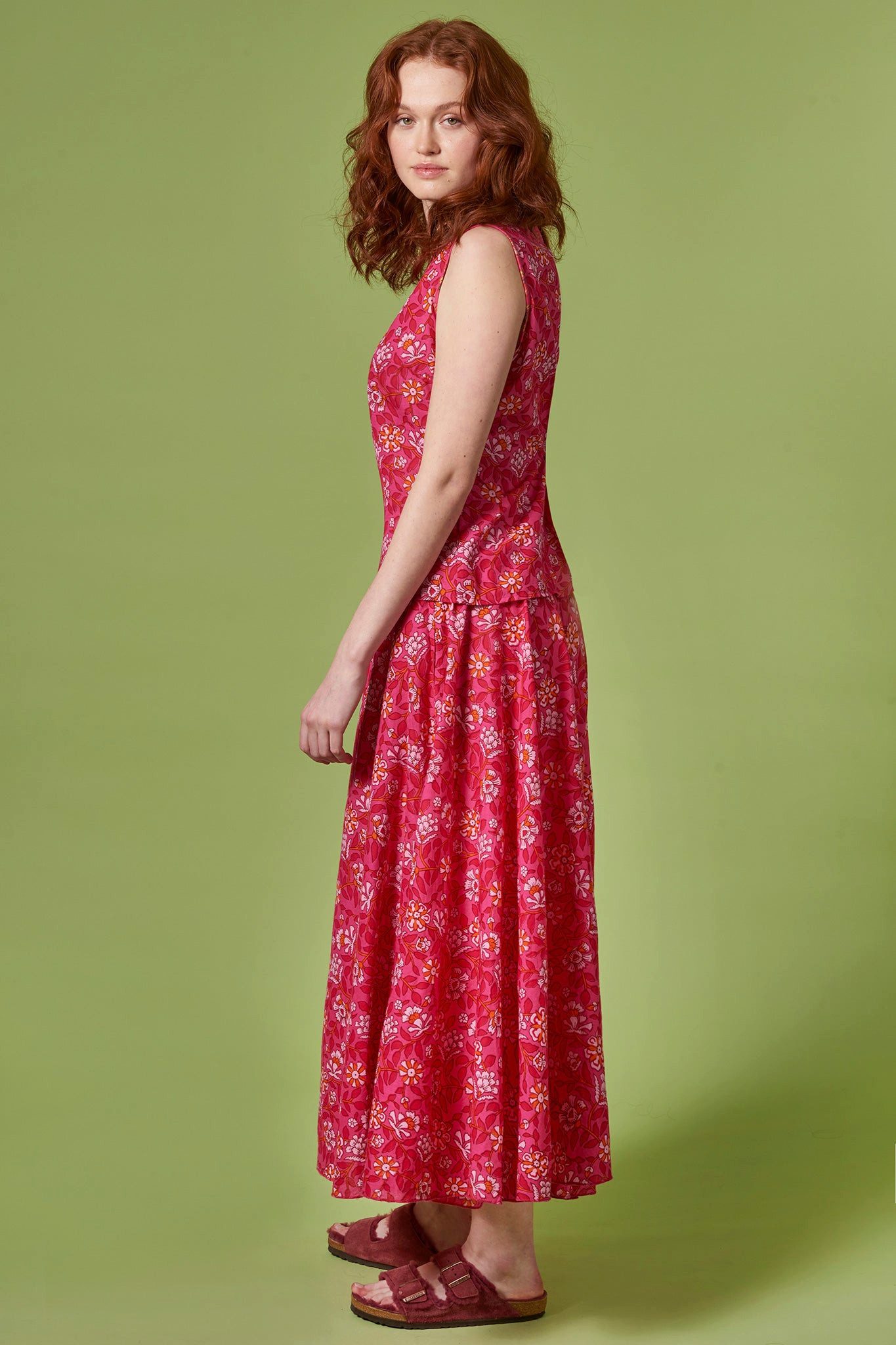 Himalaya Clothing Stoffhose Hosenrock Damen mit floralem Muster - Sommerhose aus Bio-Baumwolle Bequeme und weite Damenhose in lebhaften Farben