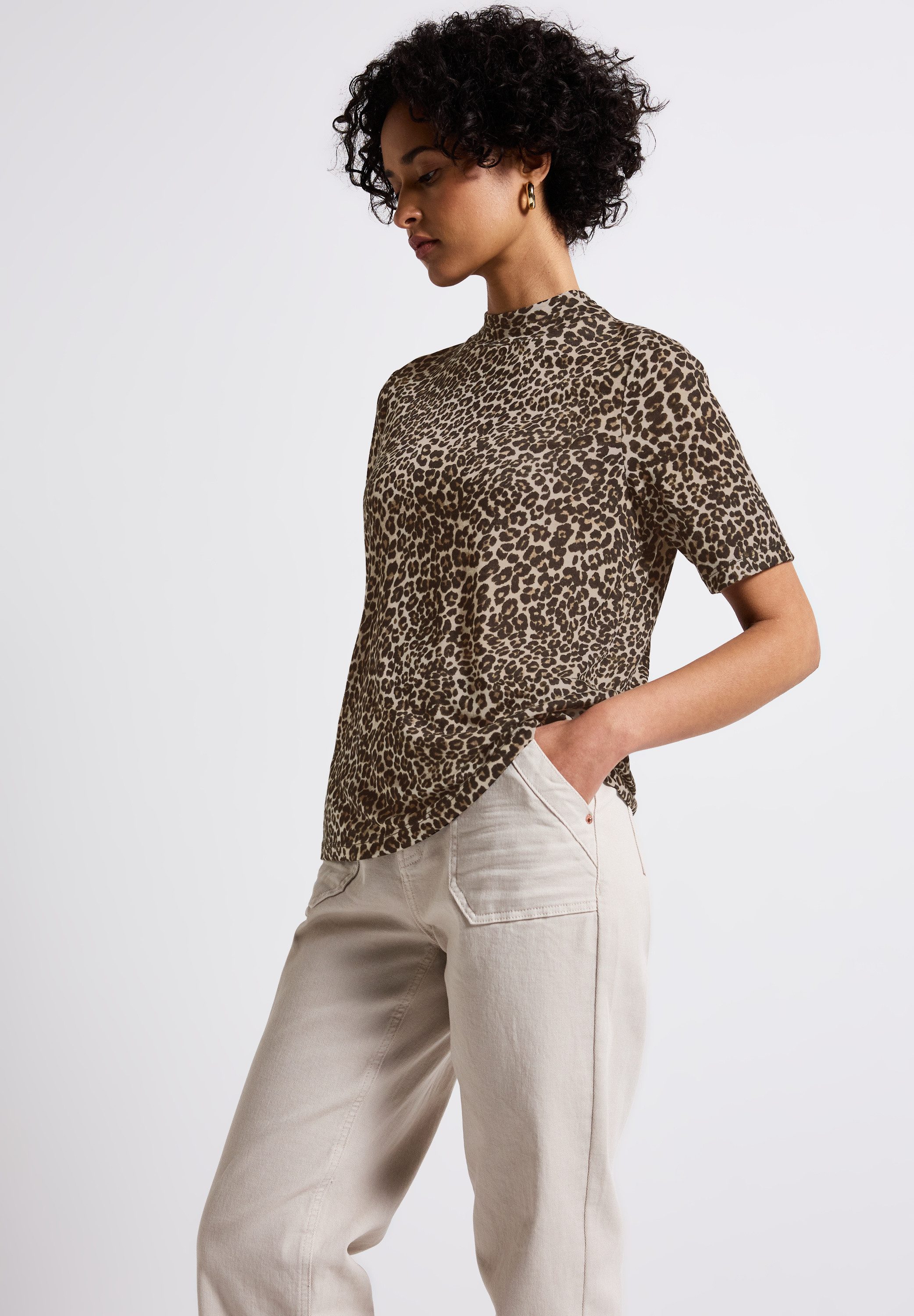STREET ONE T-Shirt mit Animal Print günstig online kaufen