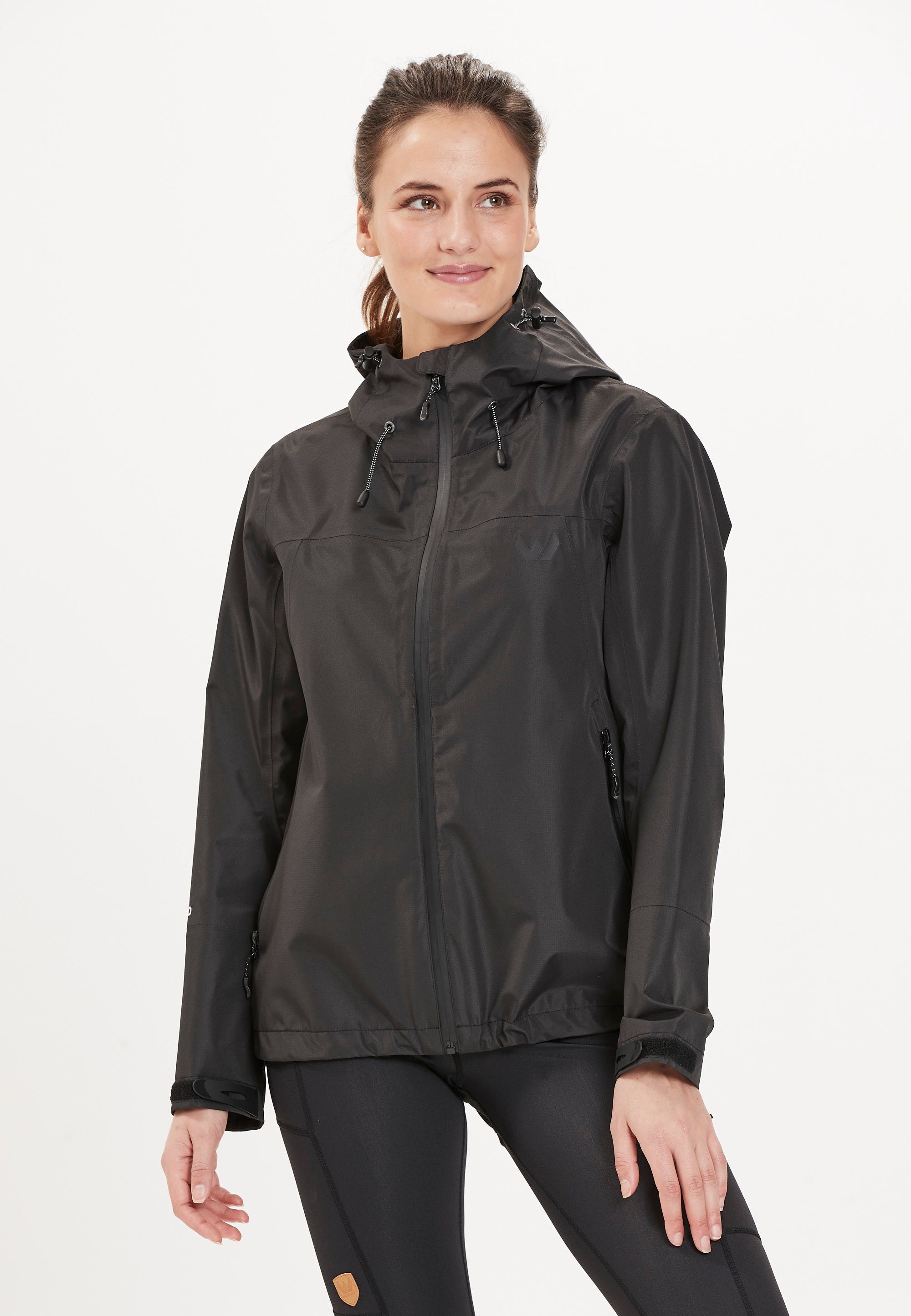 BROOK praktischer Kapuze WHISTLER 15000 W Softshelljacke Jacket schwarz mit Shell W-PRO