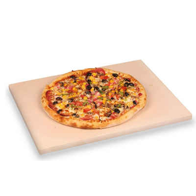 ICQN Pizzastein »30x38 rechteckig«, Stein, (1-St), Pizzastein für Backofen und Gasgrill, aus Cordierit bis 900°, Pizza Stone für knusprigen Pizzaboden mit saftigem Belag