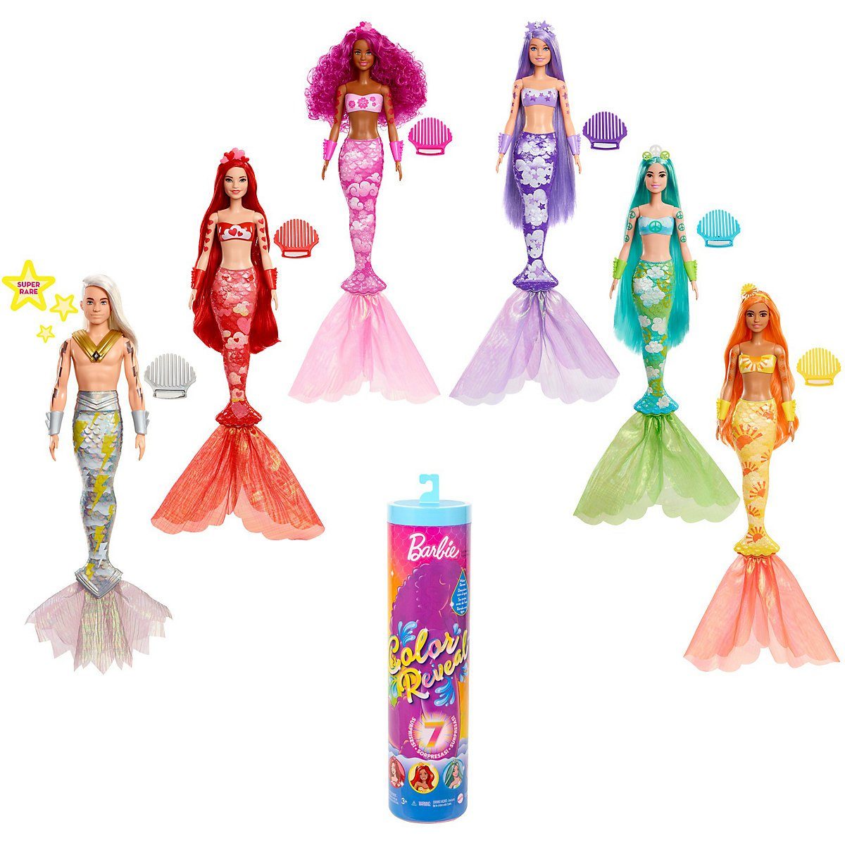 Mattel® Anziehpuppe »Barbie Color Reveal Puppe Meerjungfrau,«