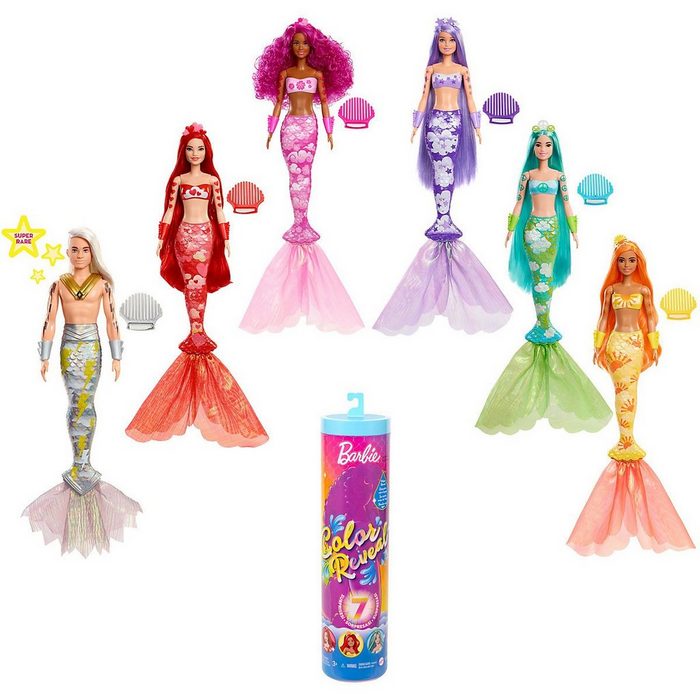Mattel® Anziehpuppe Barbie Color Reveal Puppe Meerjungfrau