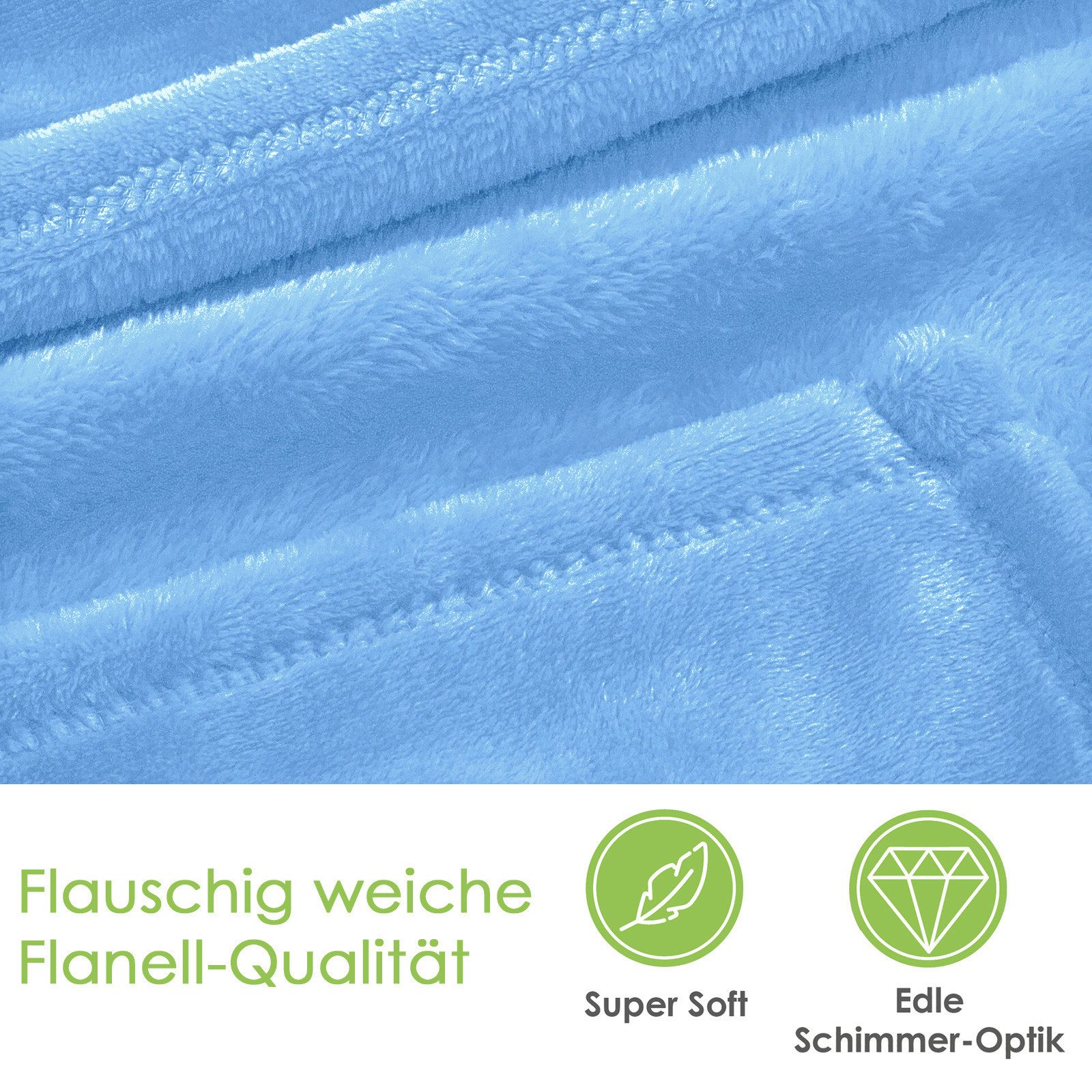 Wohndecke Premium Super Soft Flanell Kuscheldecke günstig online kaufen