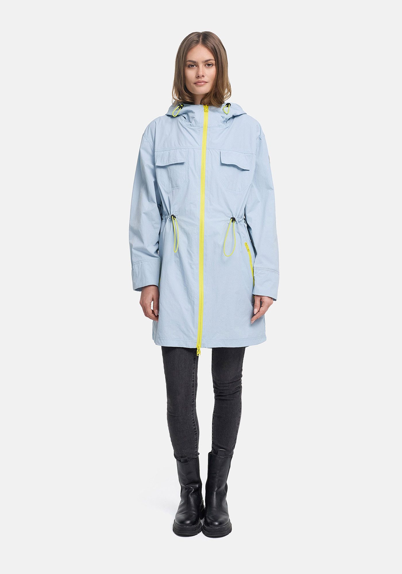 Marikoo Outdoorjacke Trüffelbonbon Funktionale Outdoorjacke mit Kapuze und Kordelzug