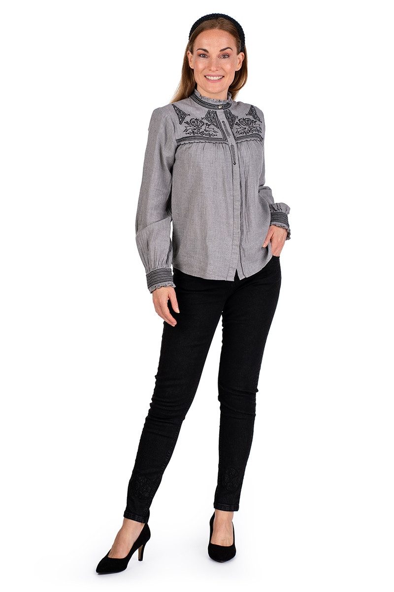 Hangowear Trachtenjeans Trachtenjeans Damen - HENDRINA LANG - schwarz