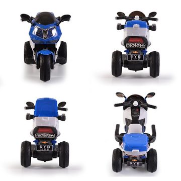 Moni Elektro-Kindermotorrad Kinder Elektromotorrad HP2 FB-6187, Belastbarkeit 30 kg, mit Musikfunktion, Spielzeugkorb, ab 3 Jahre