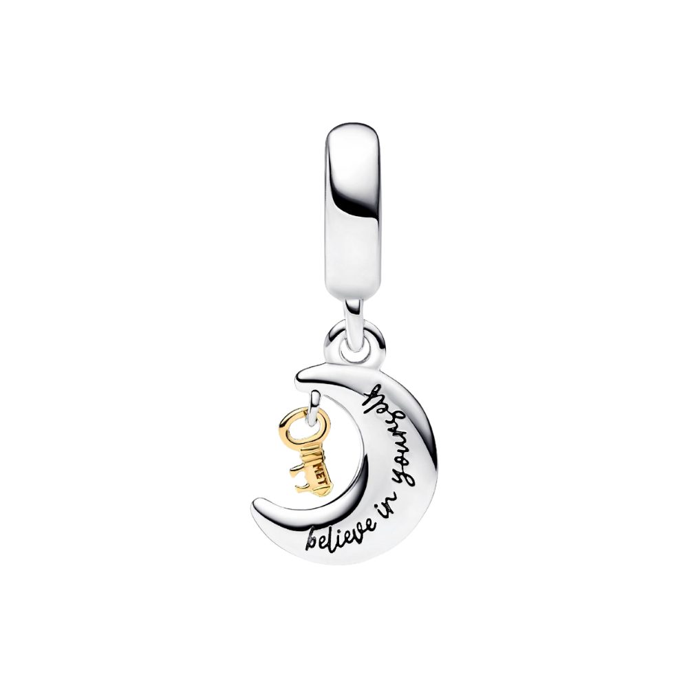 Pandora Charm-Einhänger SHINE-762985C01, Mond, Schlüssel, Opal, Zirkonia