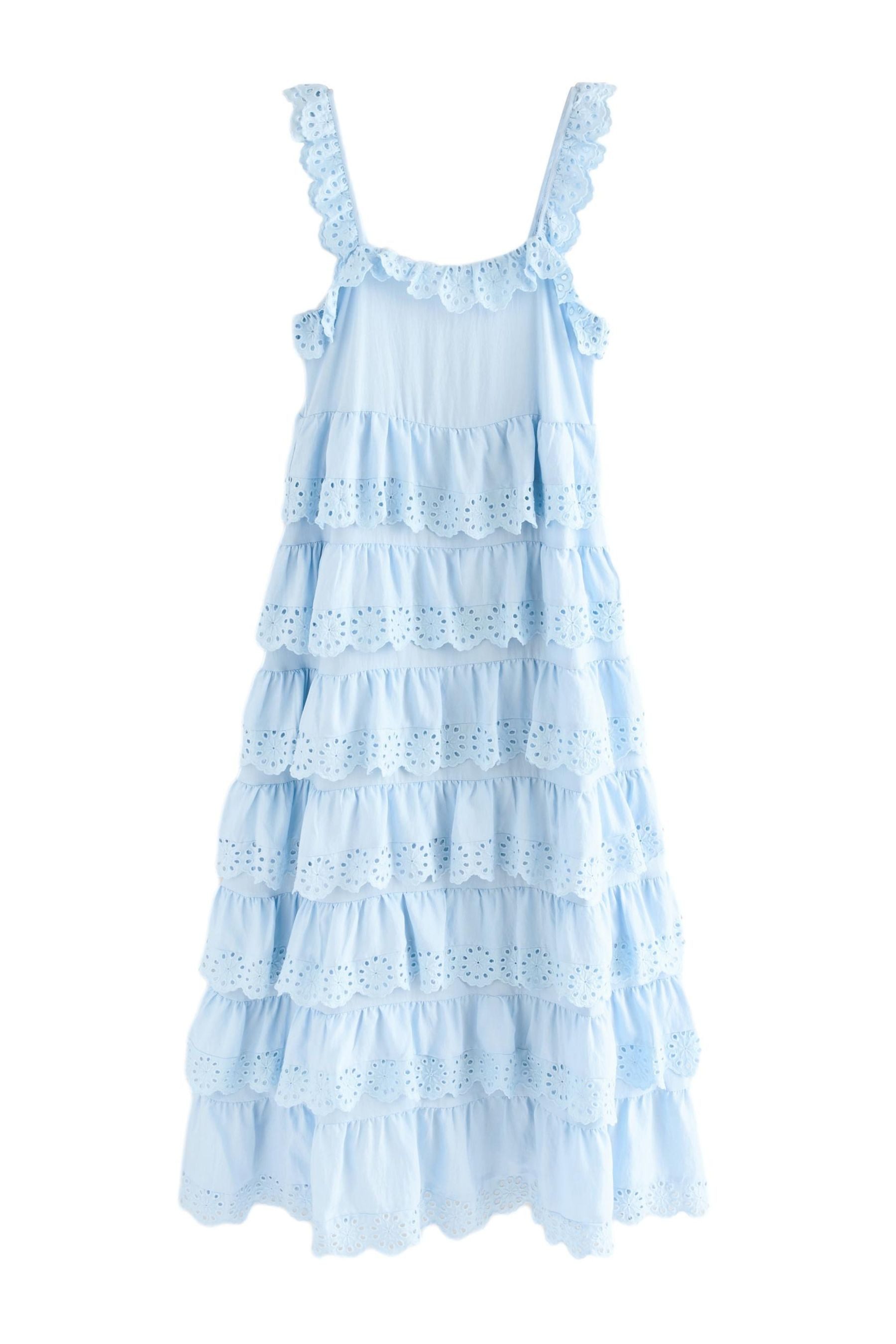 Maxikleid Gestuftes Maxikleid mit Lochspitze
