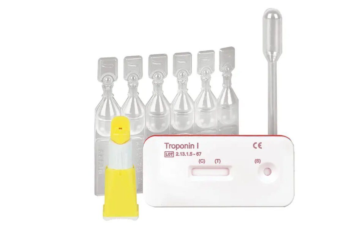 CLEARTEST Troponin-Schnelltest CLEARTEST Troponin I, Schnelltest, 1-tlg., Herzinfarkt-Diagnostik, Troponin Test, Früher Nachweis Herzmuskelschäden, Risikoabschätzung Angina Pectoris