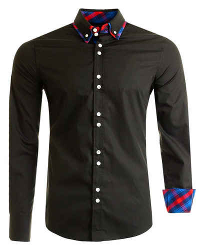 Früchtl Langarmhemd mit Doppelkragen Designer Hemden Männer