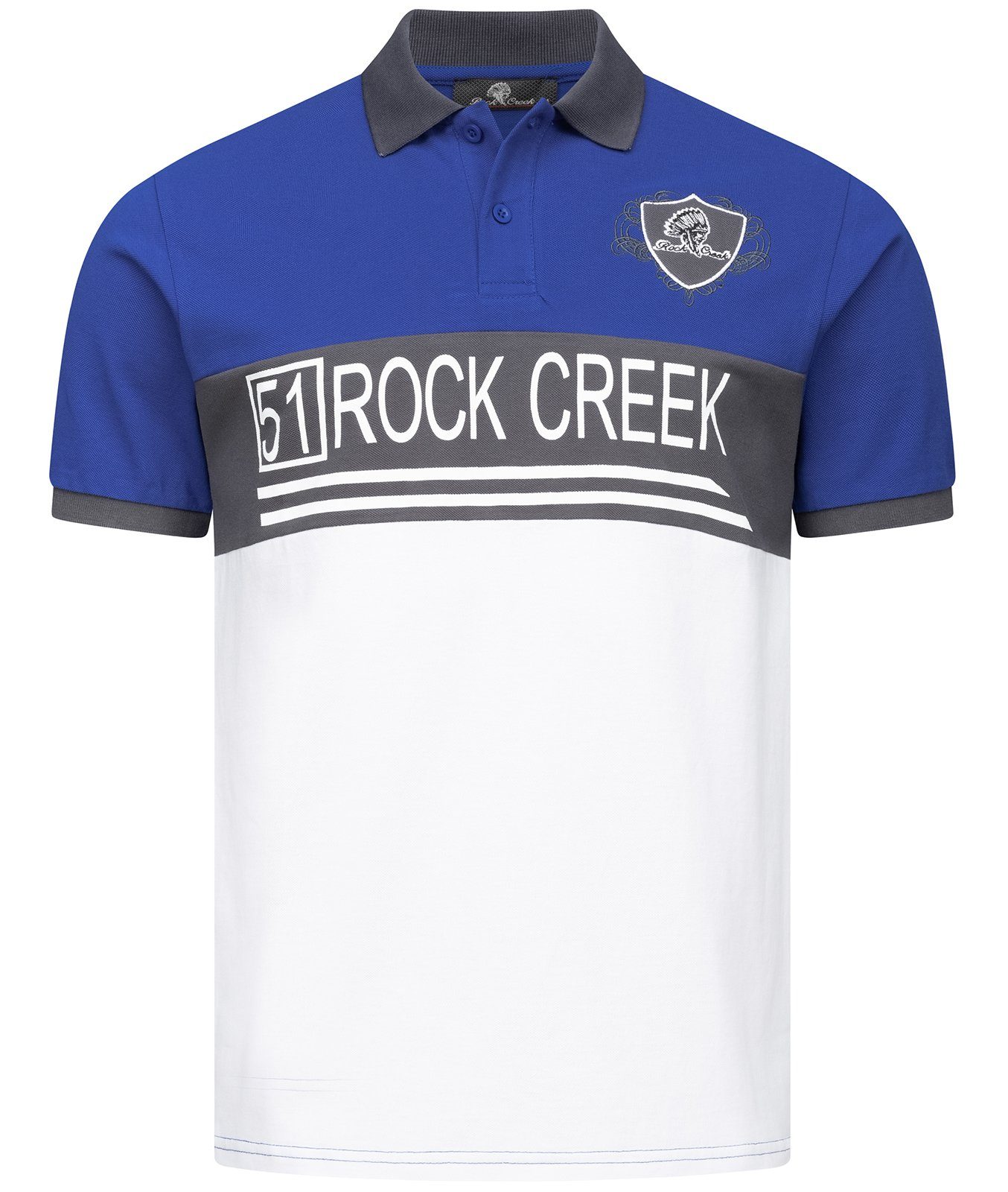 Rock Creek Poloshirt Herren T-Shirt mit Polokragen H-306 Blau