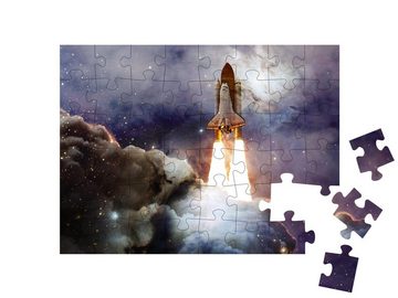 puzzleYOU Puzzle Raumfähre beim Start zu einer Mission, NASA-Bild, 48 Puzzleteile, puzzleYOU-Kollektionen Weltraum, Universum