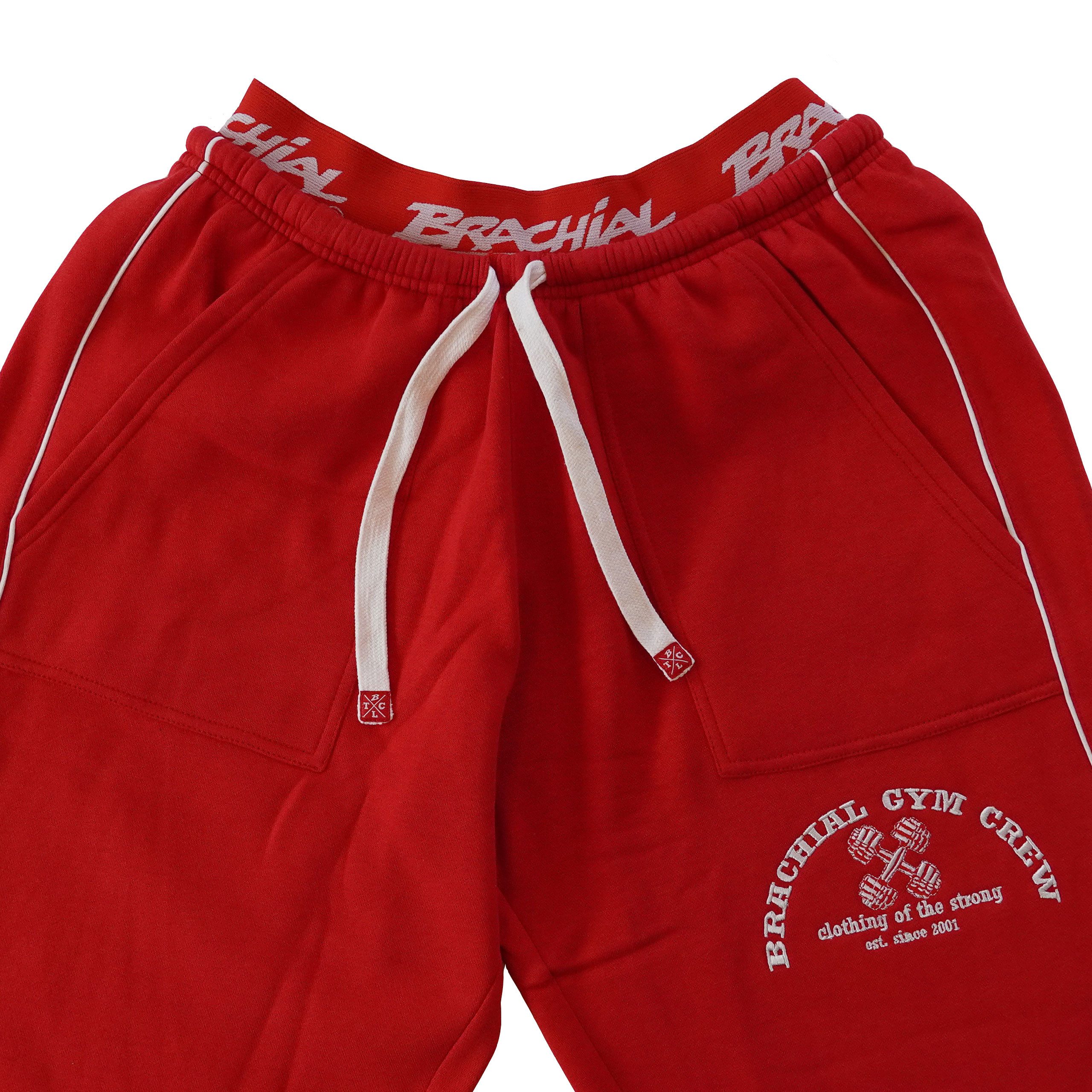 Sporthose Brachial Sporthose "Gym Crew" rot/weiss