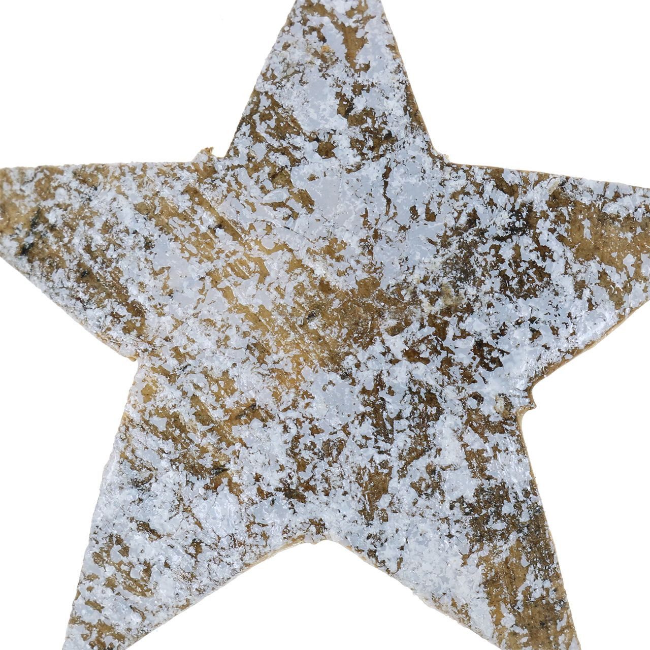Viana Weihnachtsmann Kokossterne Weihnachtsdeko weiß-grau 5cm - 50er Set, 50 Stück
