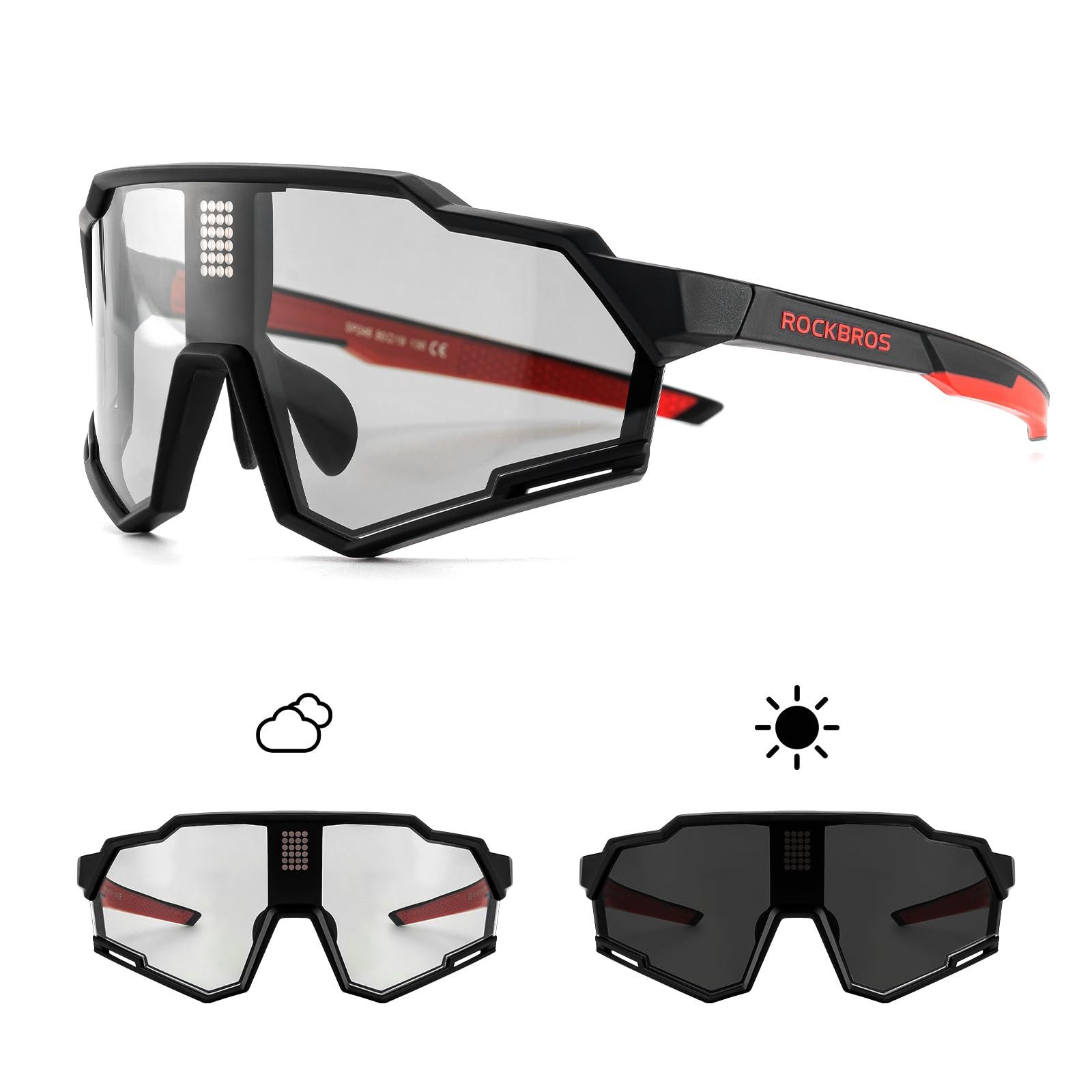 Fahrradbrille Sportbrille Herren Damen Fahrrad MTB Rennrad Outdoor TR90 Rahmen