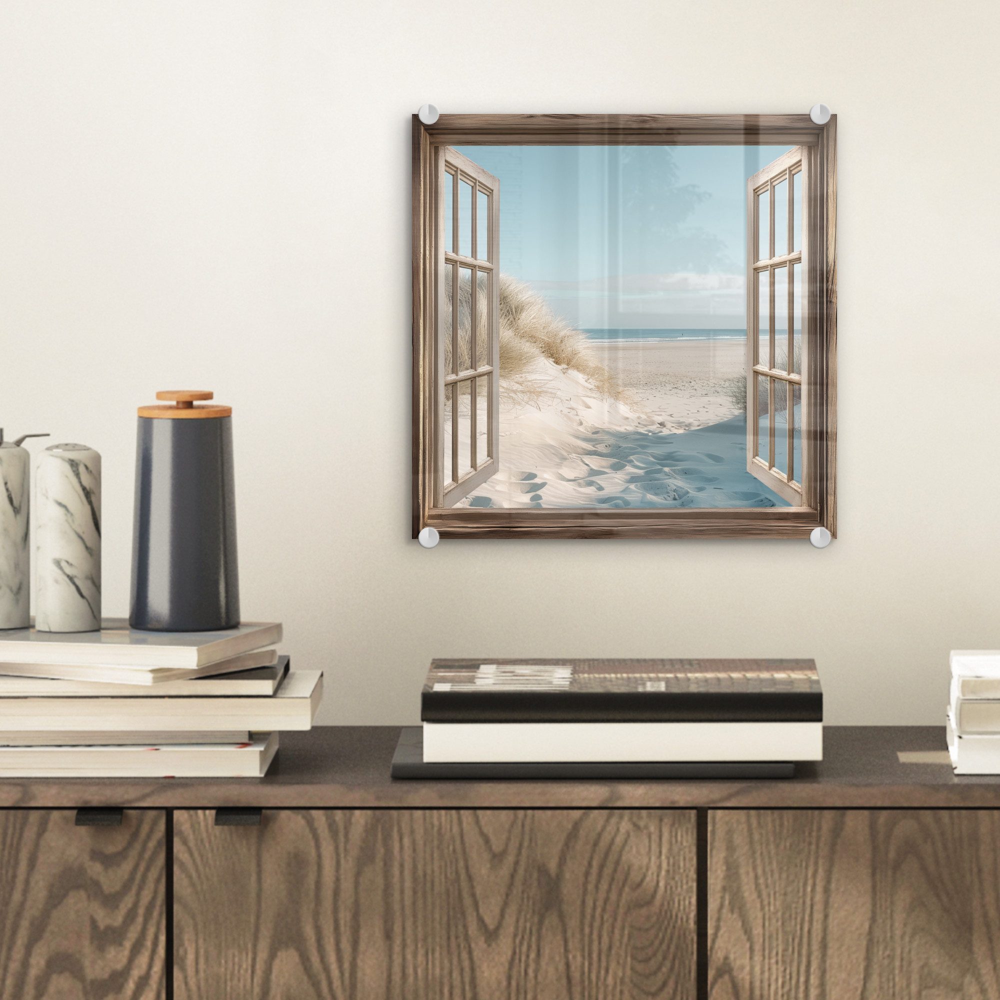 MuchoWow Acrylglasbild Aussicht - Hochgras - günstig online kaufen