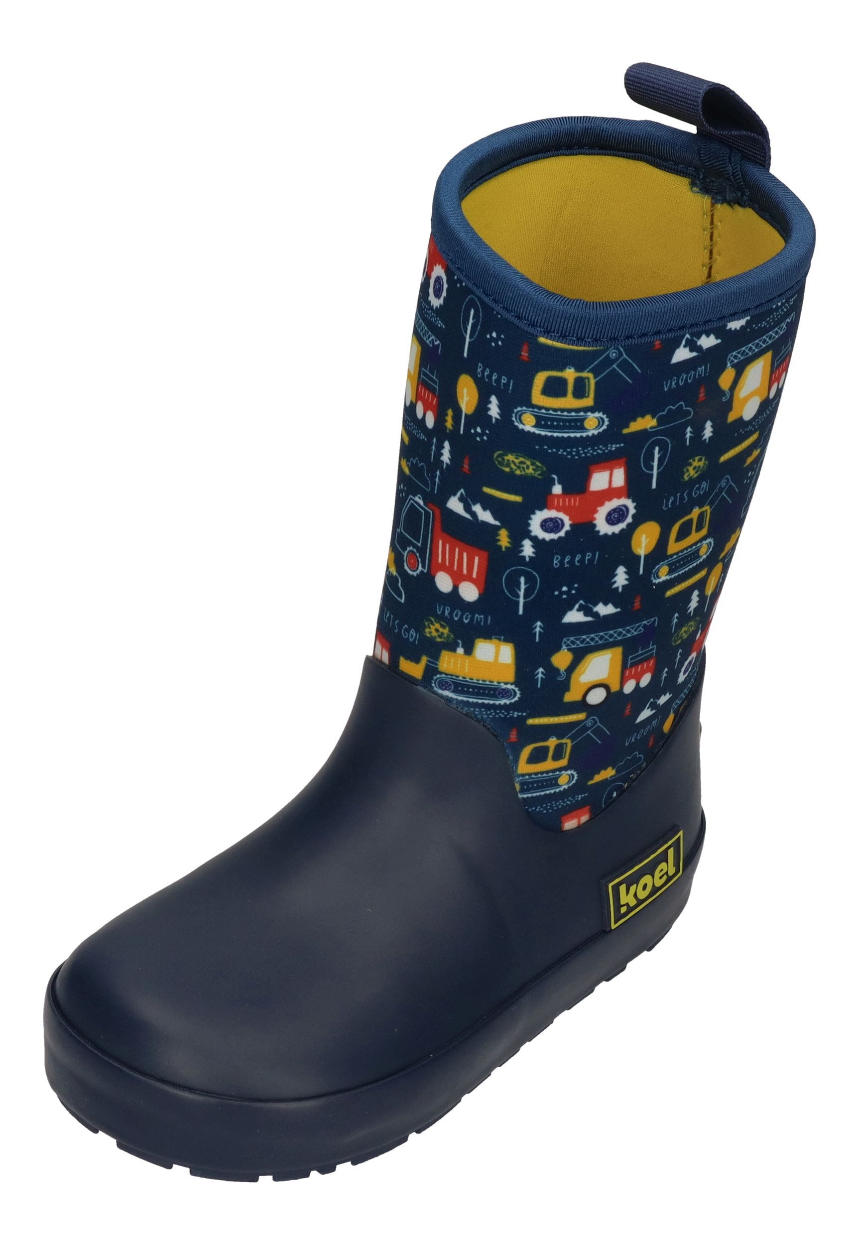 KOEL Neopren Wellie Barfußschuh Tractor Blue