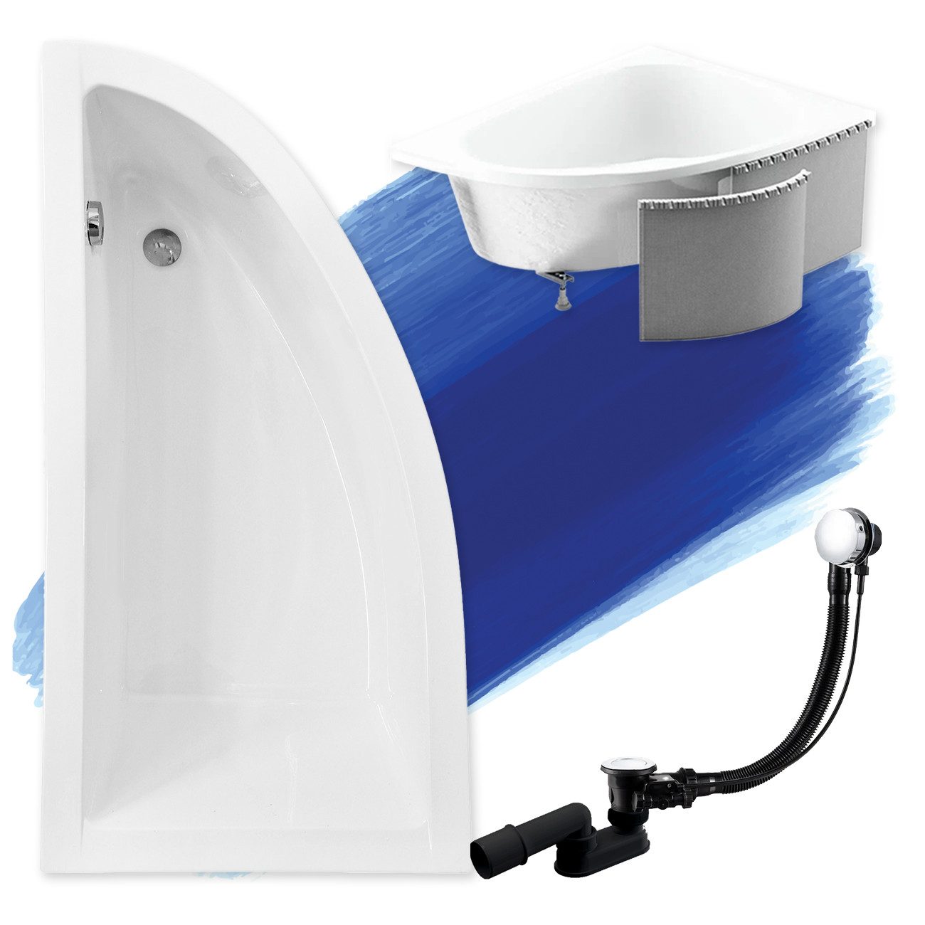 KOLMAN Badewanne Eckbadewanne Praktika 140x70, (Links/Rechts), günstig online kaufen